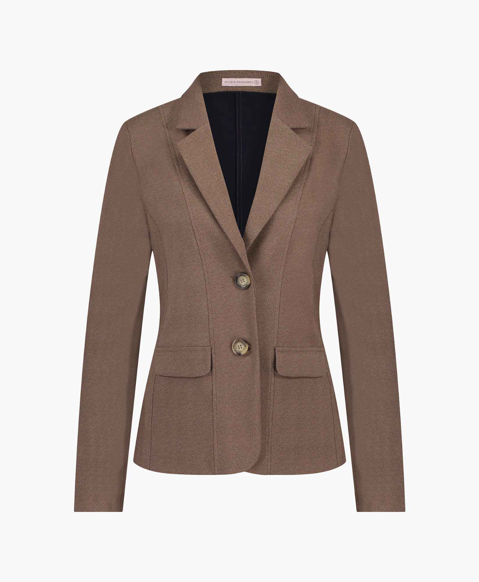 Studio Anneloes Blazer Clean Bonded Weave Blazer Bruin