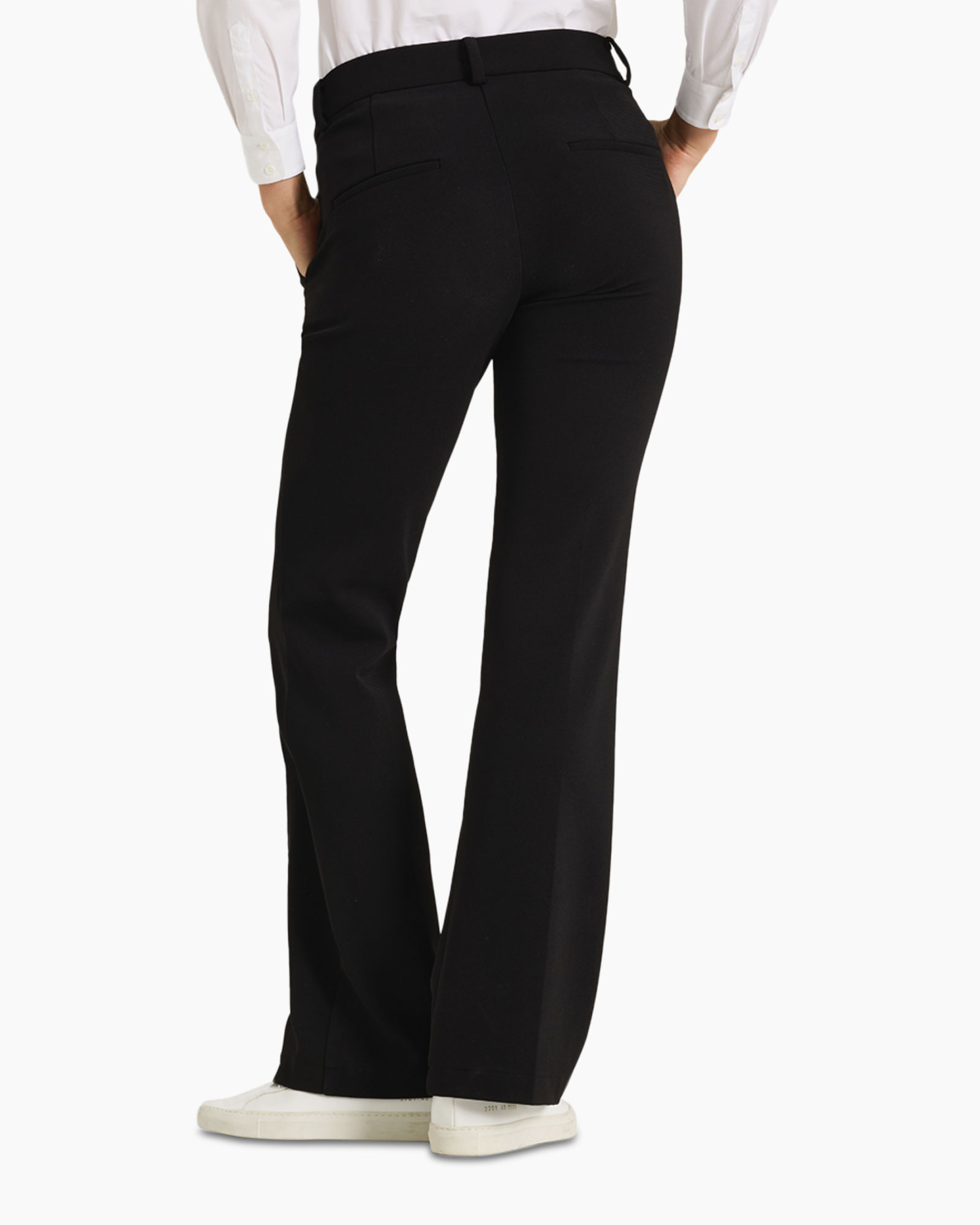 broeken, pantalon, zwart, flare, formeel