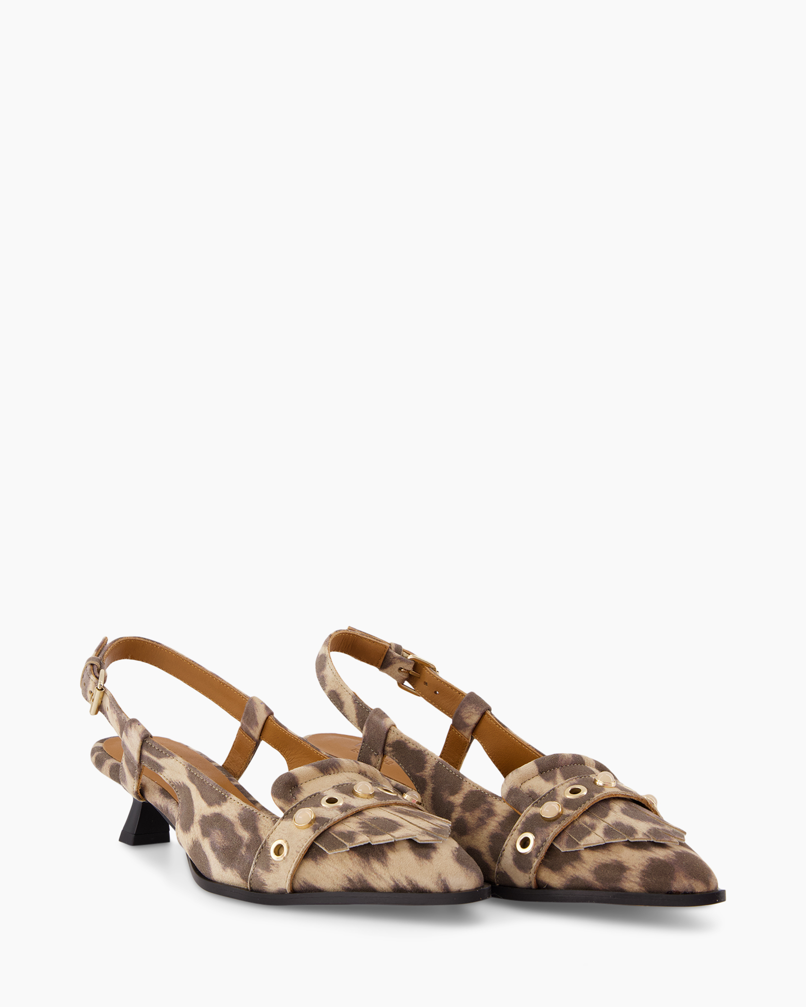 leopard print, slingback, heel, open toe, strap sandal