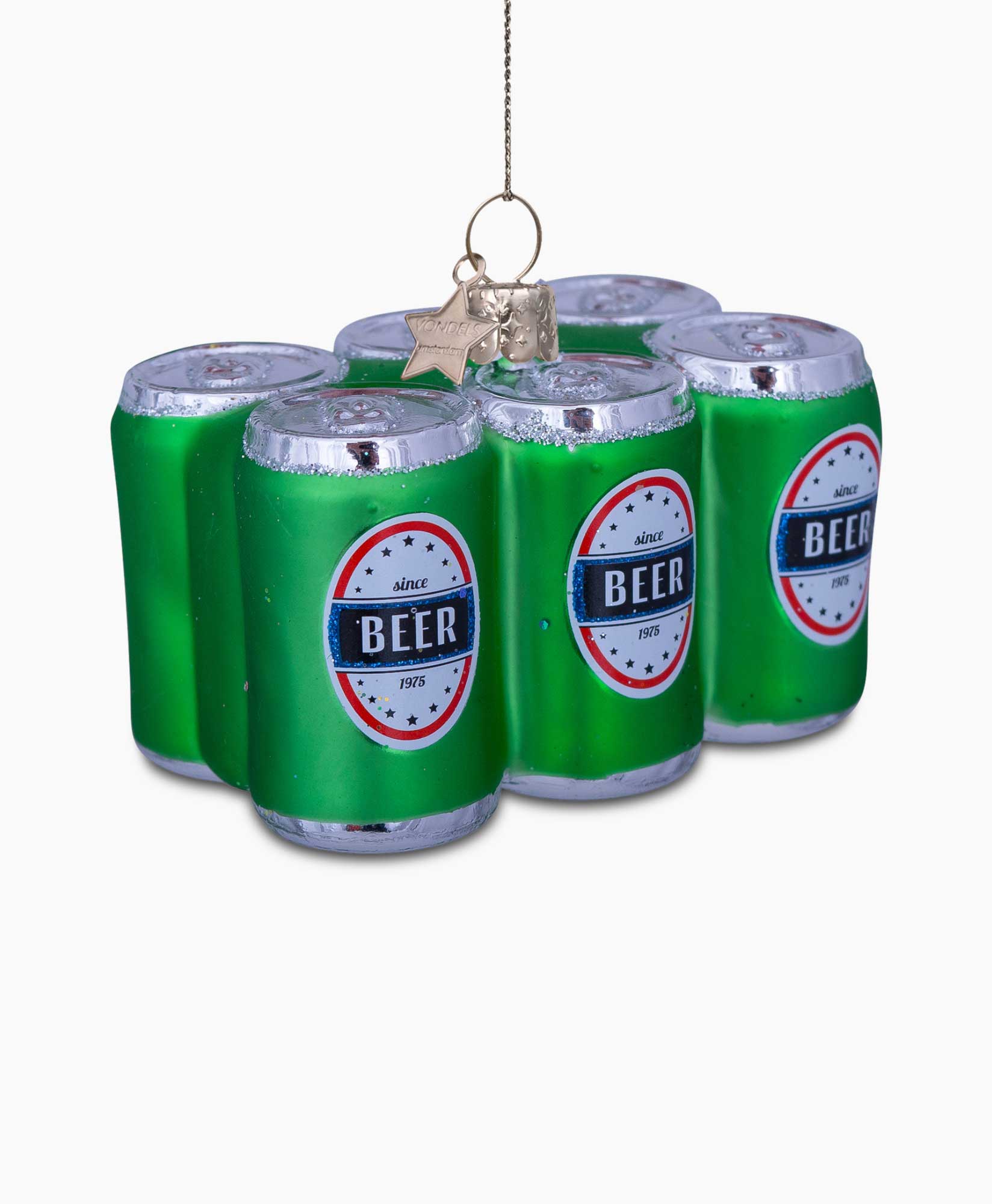 Vondels Kerstbal sixpack bier Groen