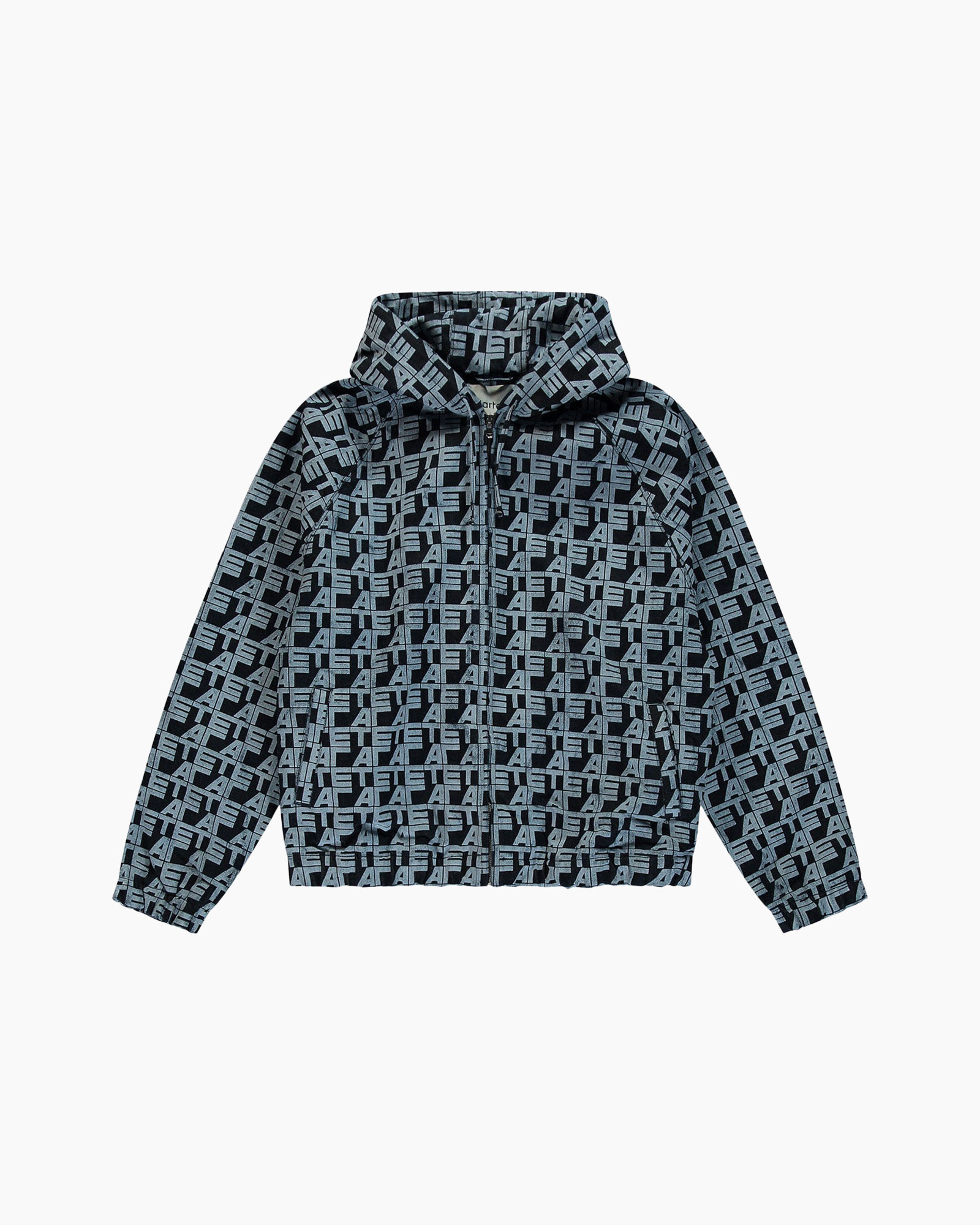 hoodie, hooded, patroon, logo-loos, jas