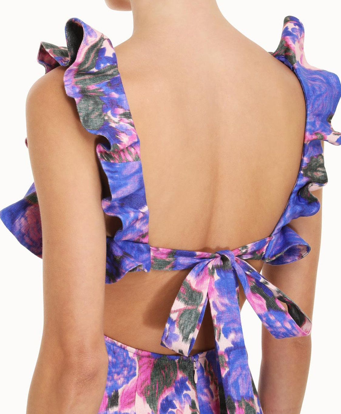 Zimmermann Jurk High Tide Frilled Mini Paars