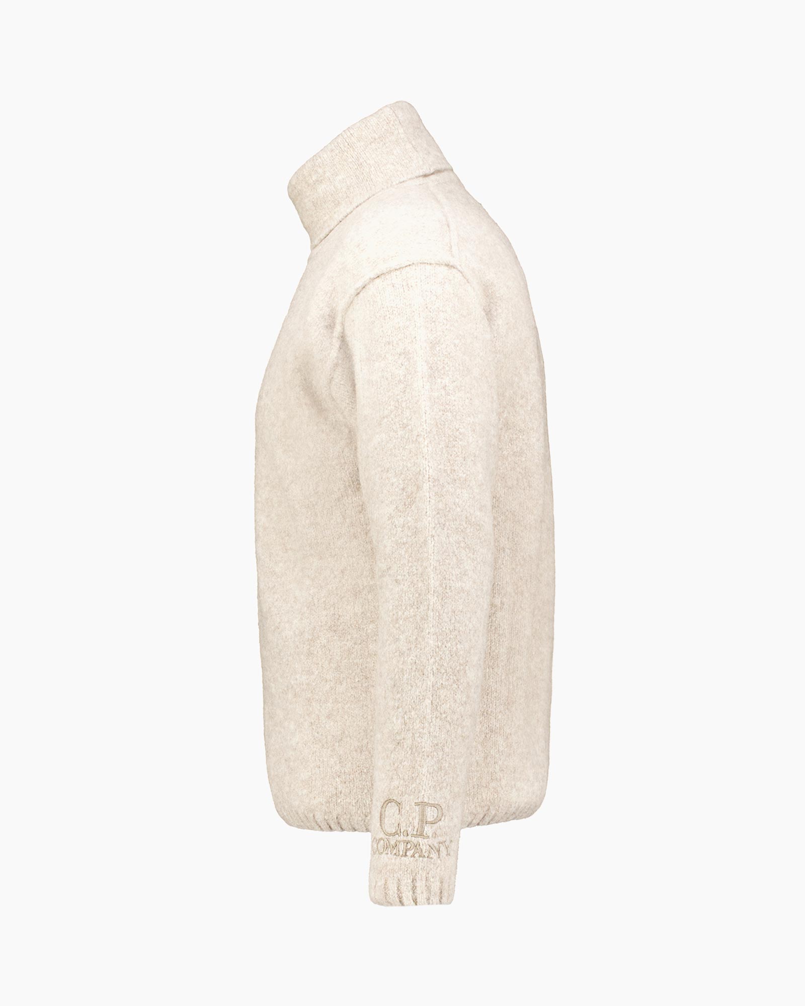 Gebreide Trui Turtle Neck In Merino Extrafine Beige