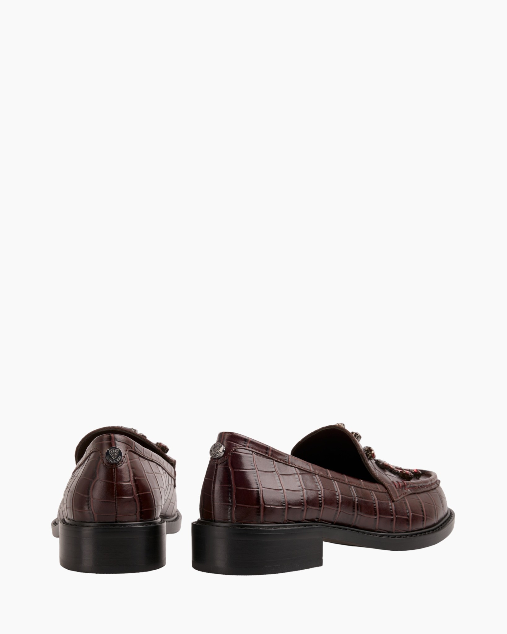 slippers?, dress schoenen, krokodil patroon, burgundy, leer