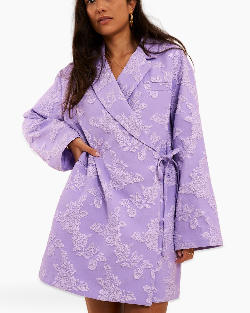 kimono, robe, wrap, lavender, floral