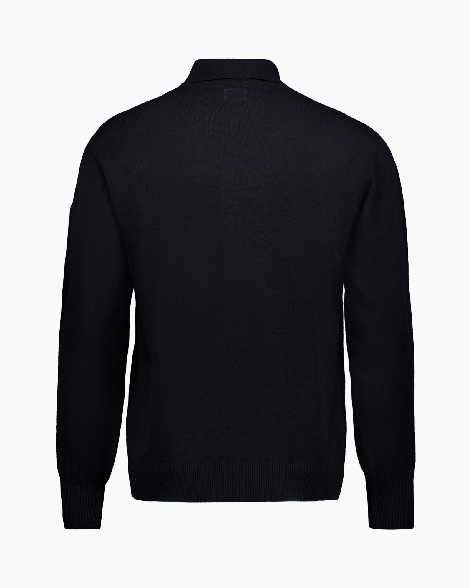 Gebreide Trui Merino Wool Polo Zwart