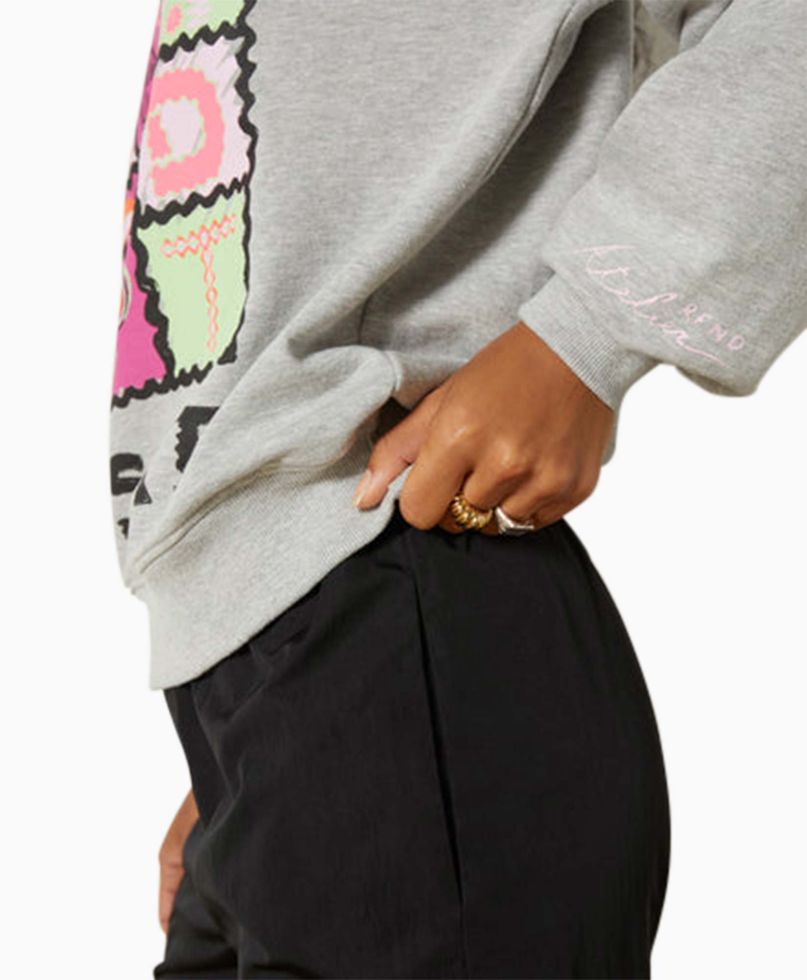 Refined Department Sweater Smiley Grijs