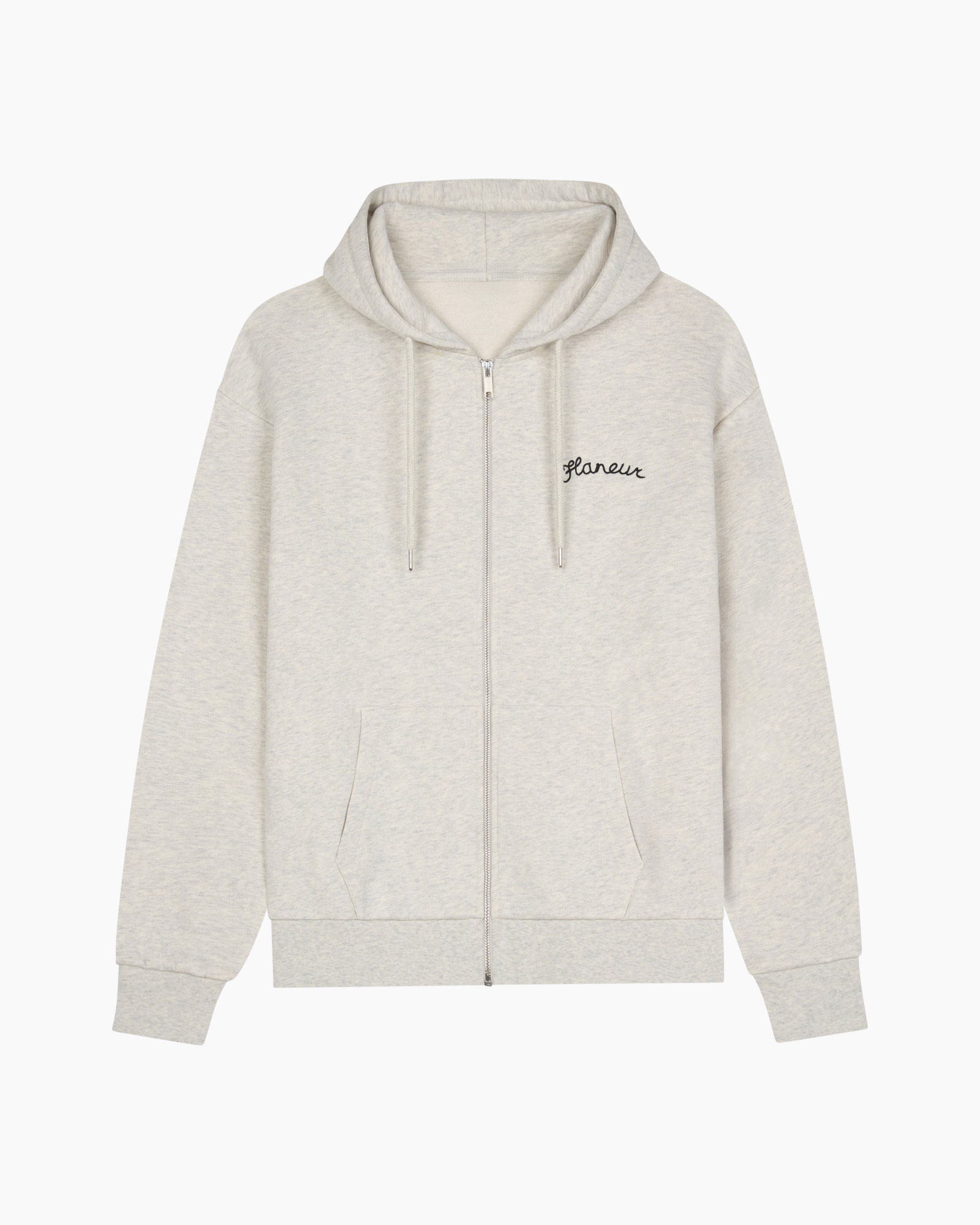 hoodie, ramsluitbare, capuchon, trui met rits, lichtgrijs