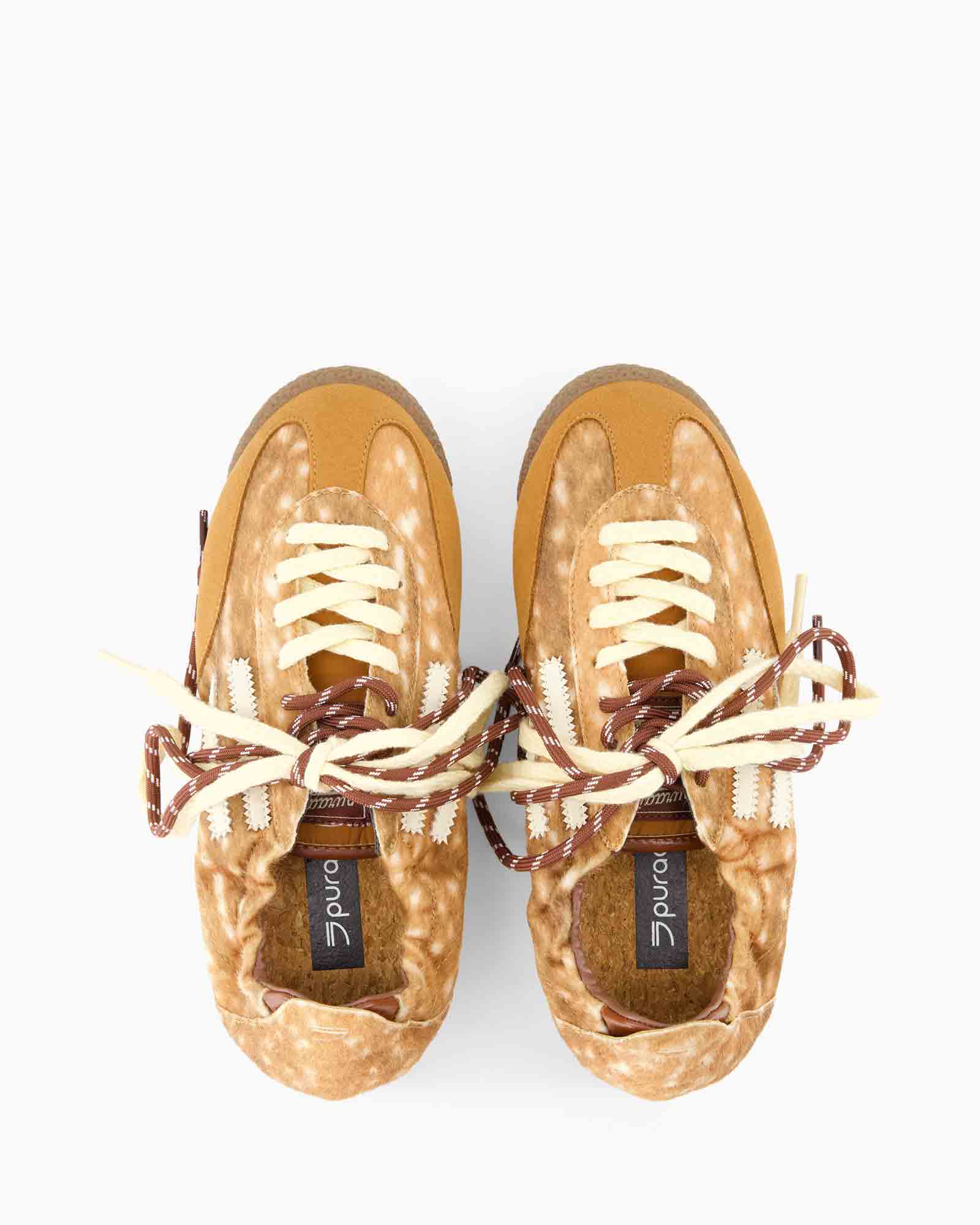 schoenen, sportschoenen, veters, bruin, leer