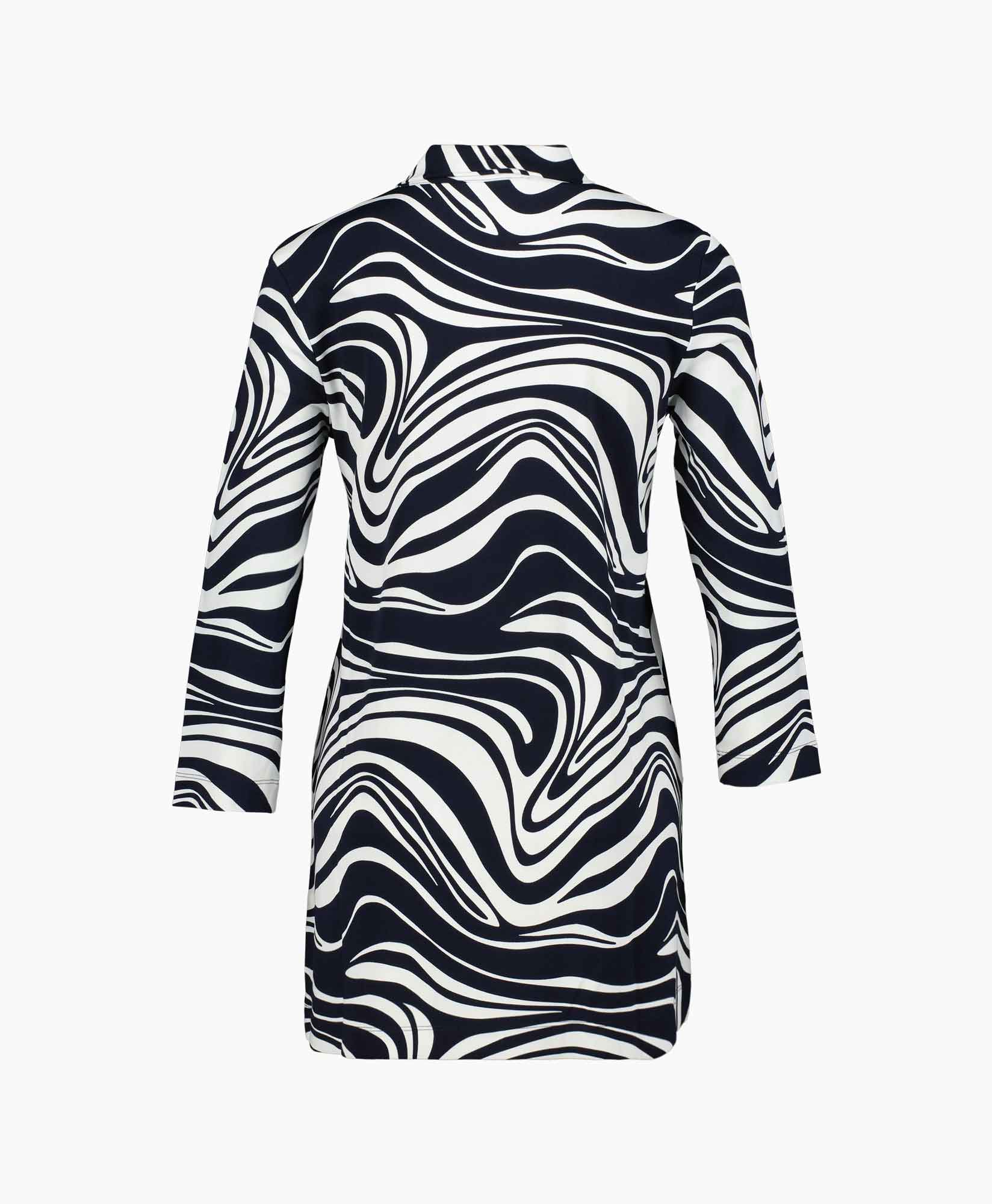 Trvl Drss Tuniek 02-t1125-45x Blauw dessin
