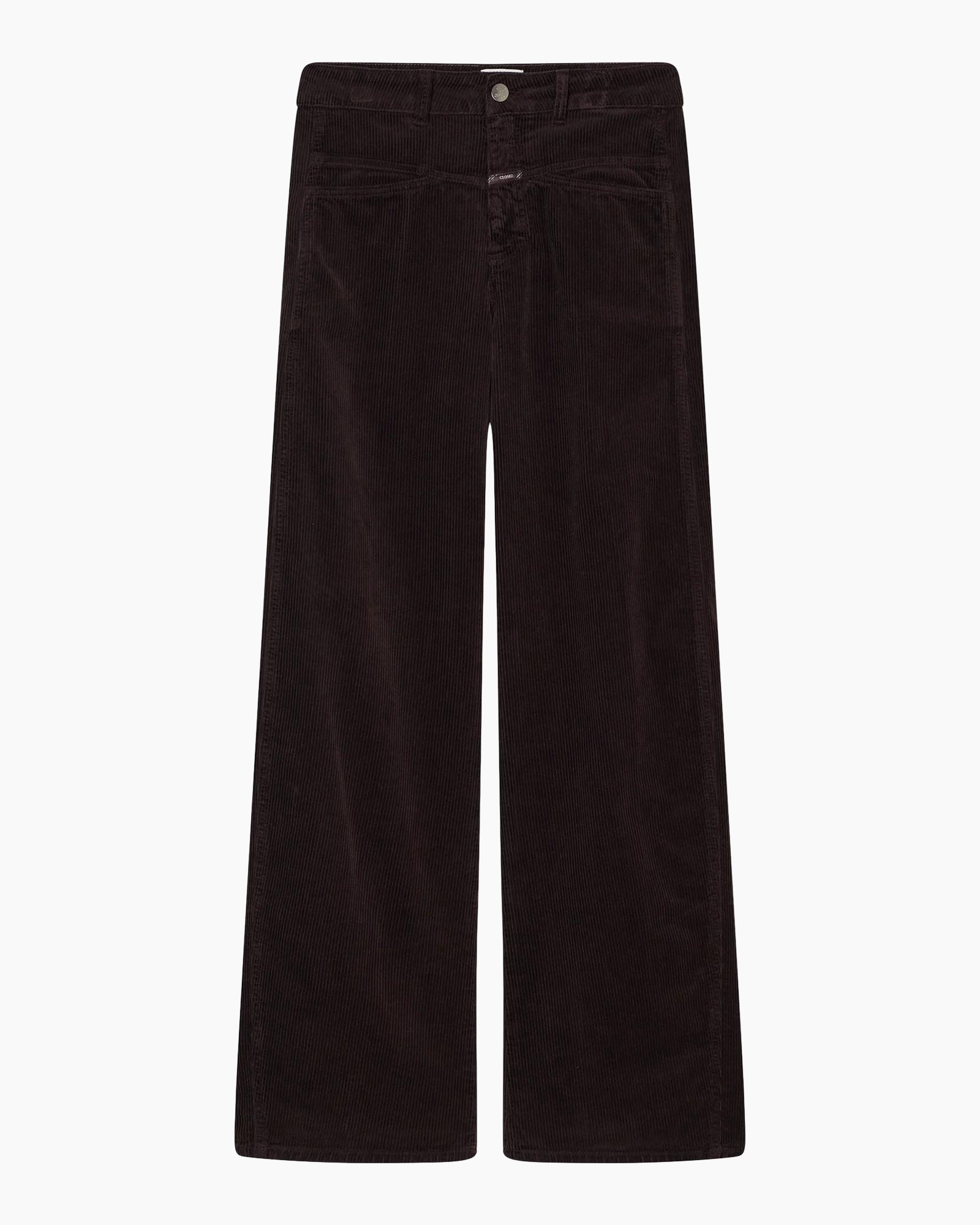 korduroy, broek, wijdlopig, zwart, taillek