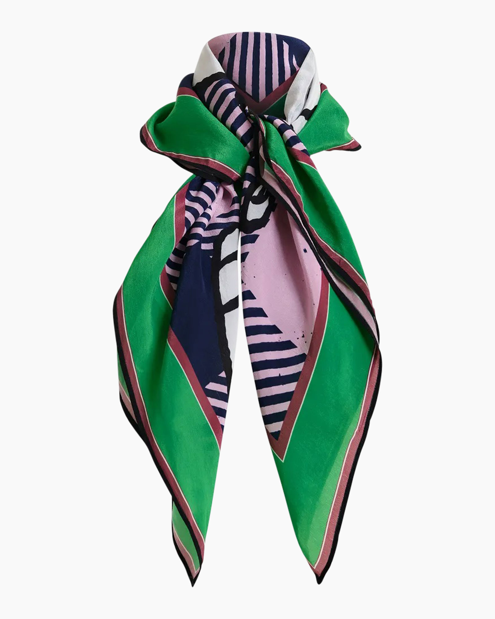 _sjaals, Snoopy, geruite, rasterpatroon, groene rand