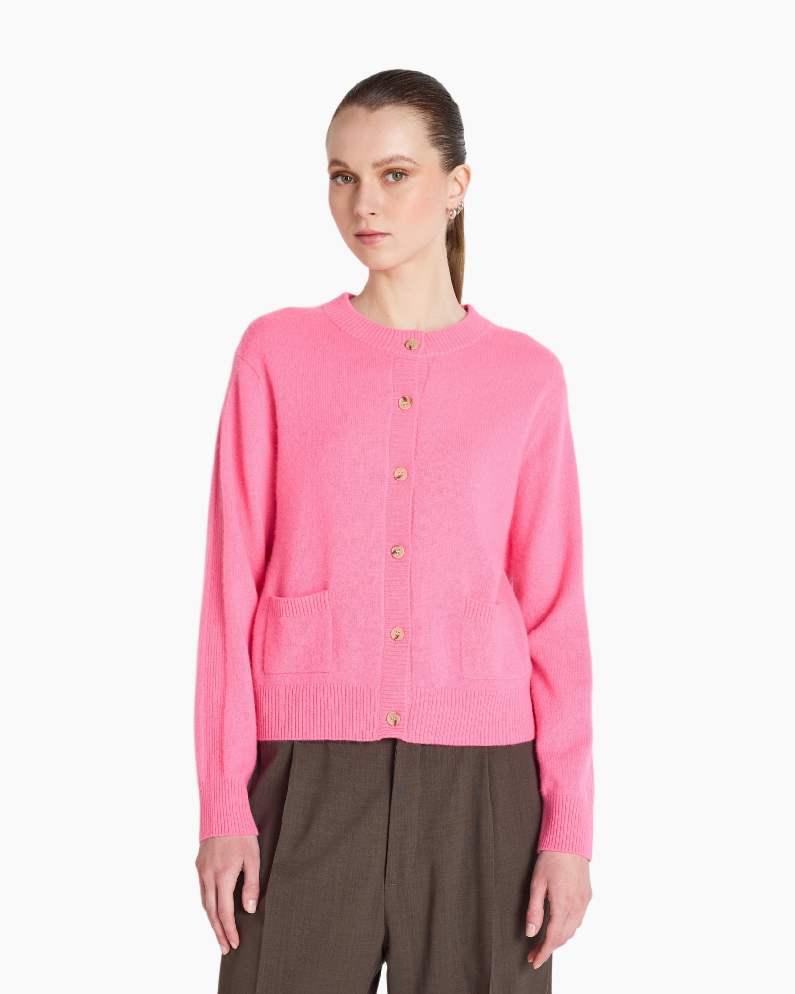 Clothing, Knitwear, Sweater, Cardigan, Person