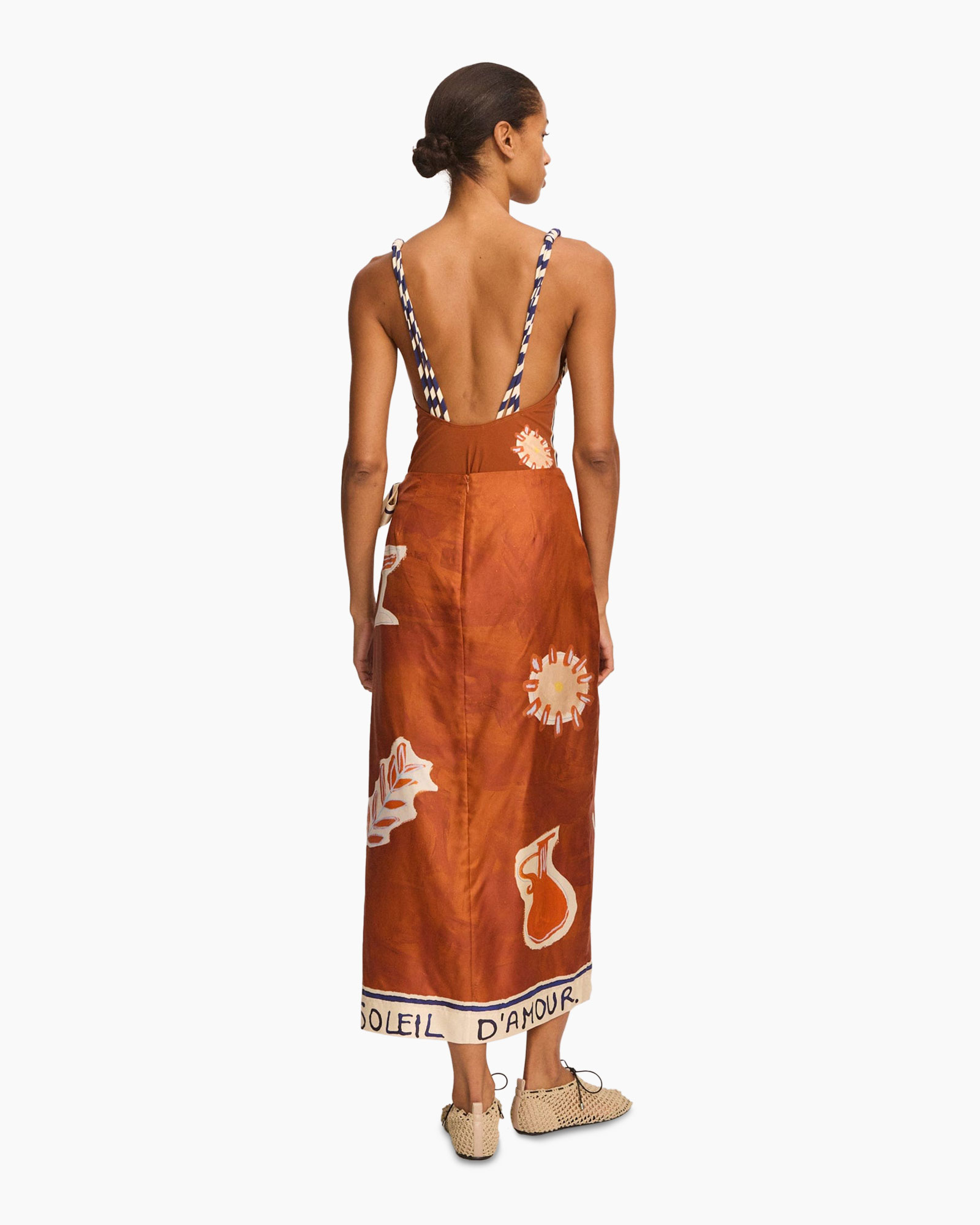 Maxi Rok Soleil D'amour Silk Sarong Roestbruin