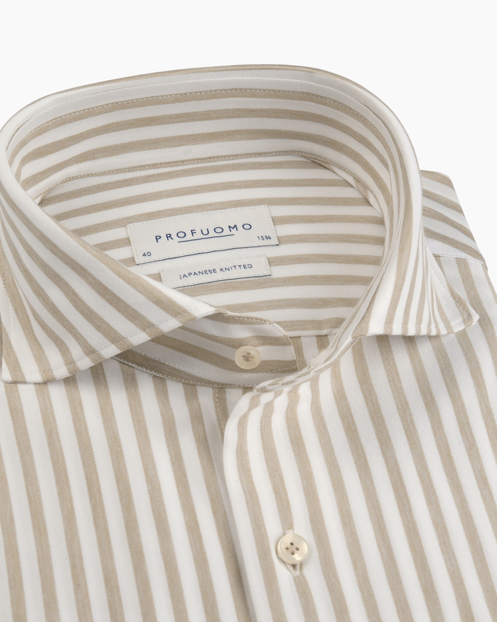 striped shirt, overhemd, button-down, lange mouwen, beige-wit