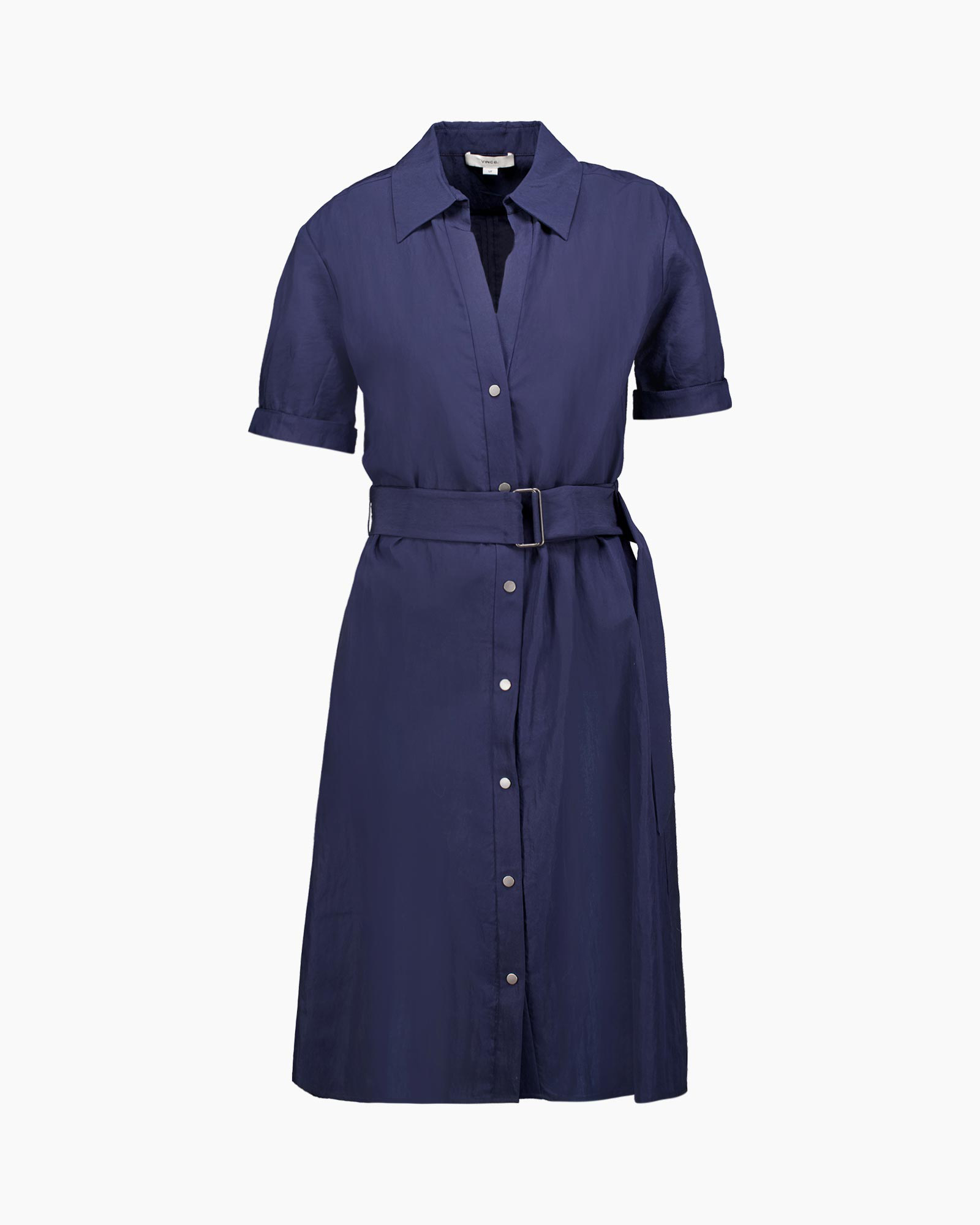 Jurk Cuffed S/s Belted  Blauw
