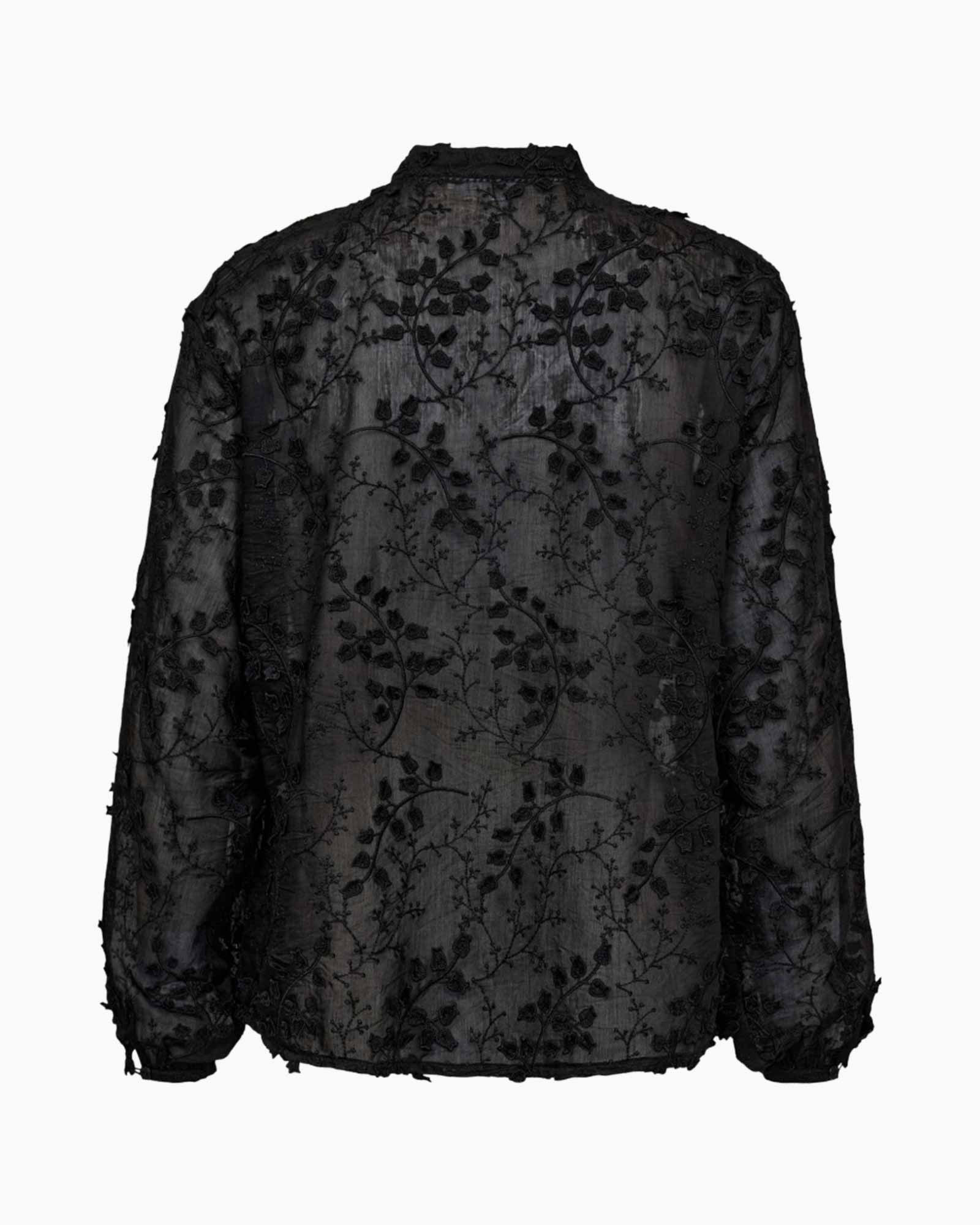 T-shirt Korte Mouw Isak Embroidery Zwart