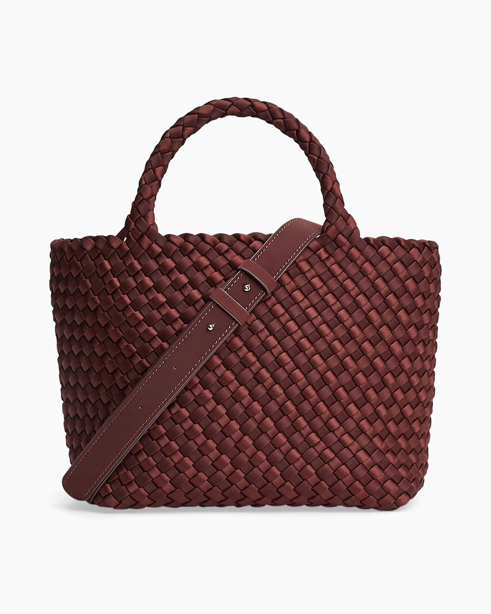 Tas Midi Satin Stripe Bordeaux