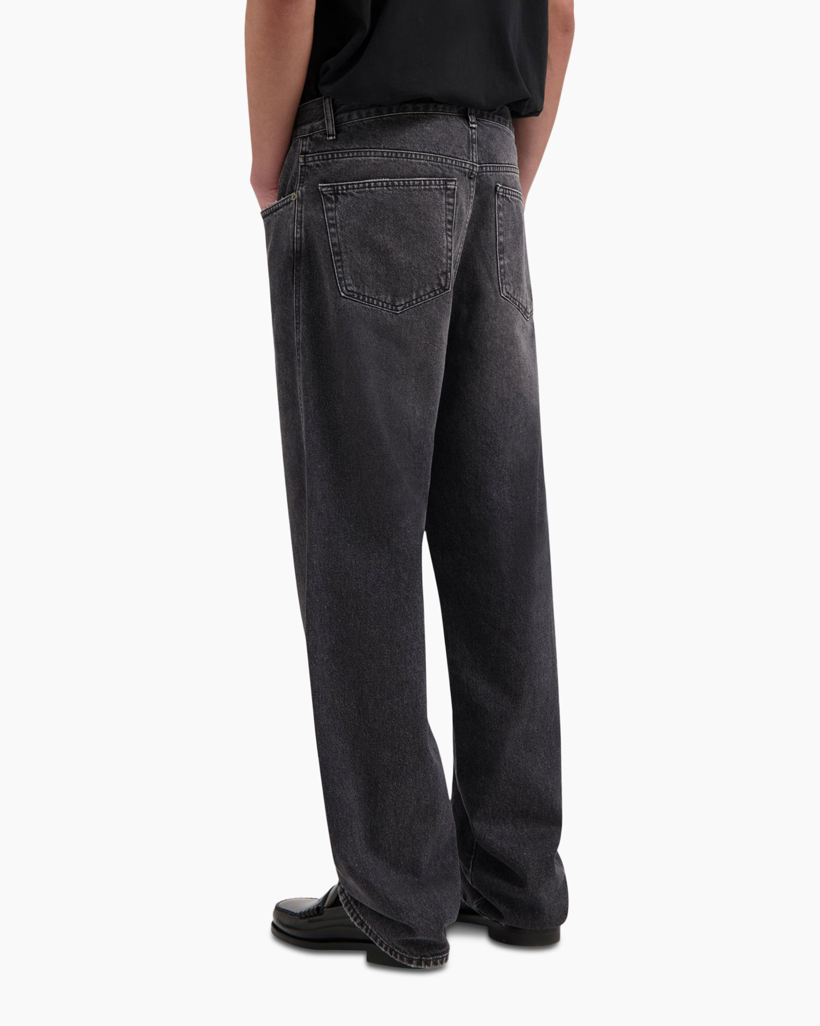 Jeans Relaxed Denim Donker Grijs