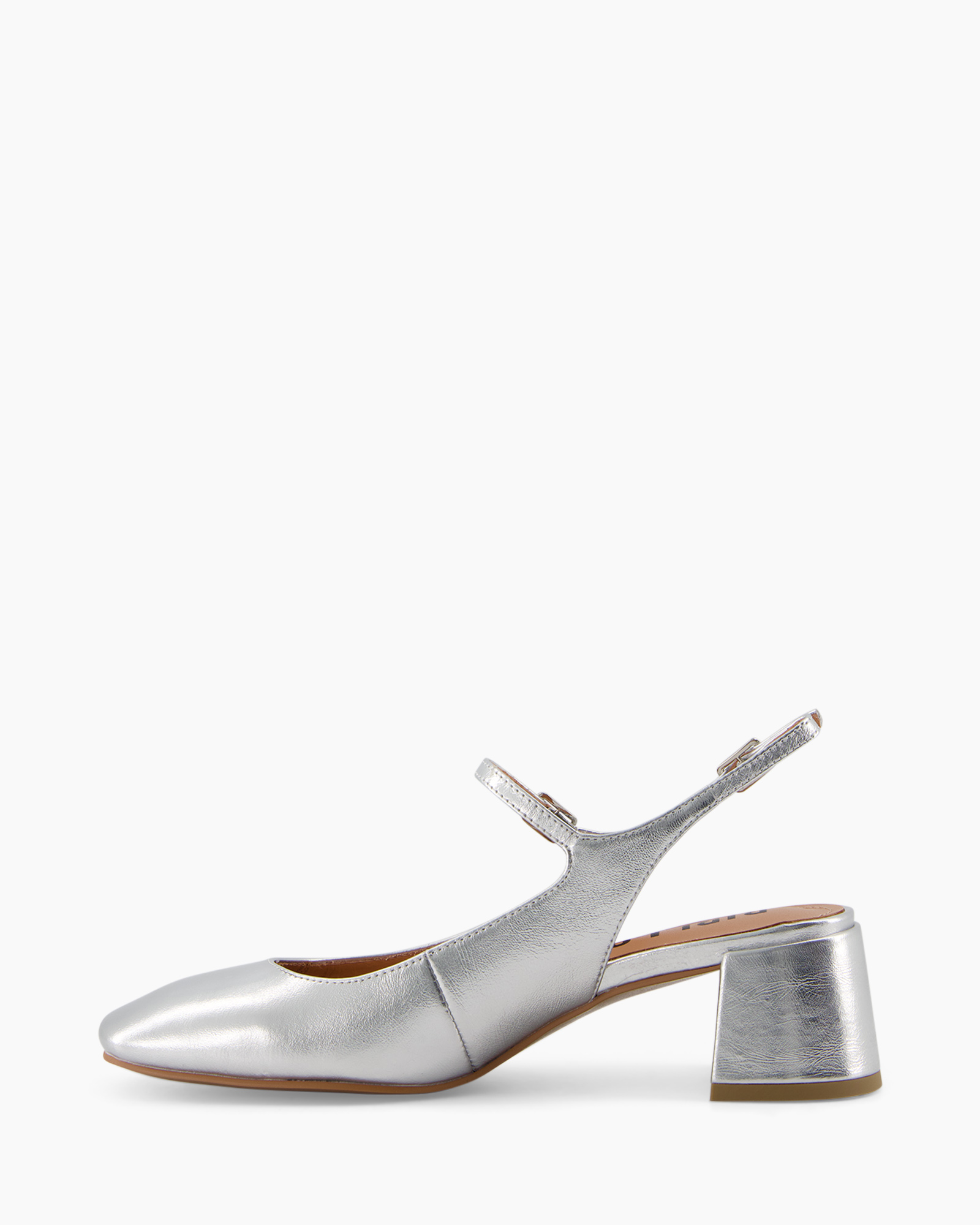 Pump Creased Leather Zilver
