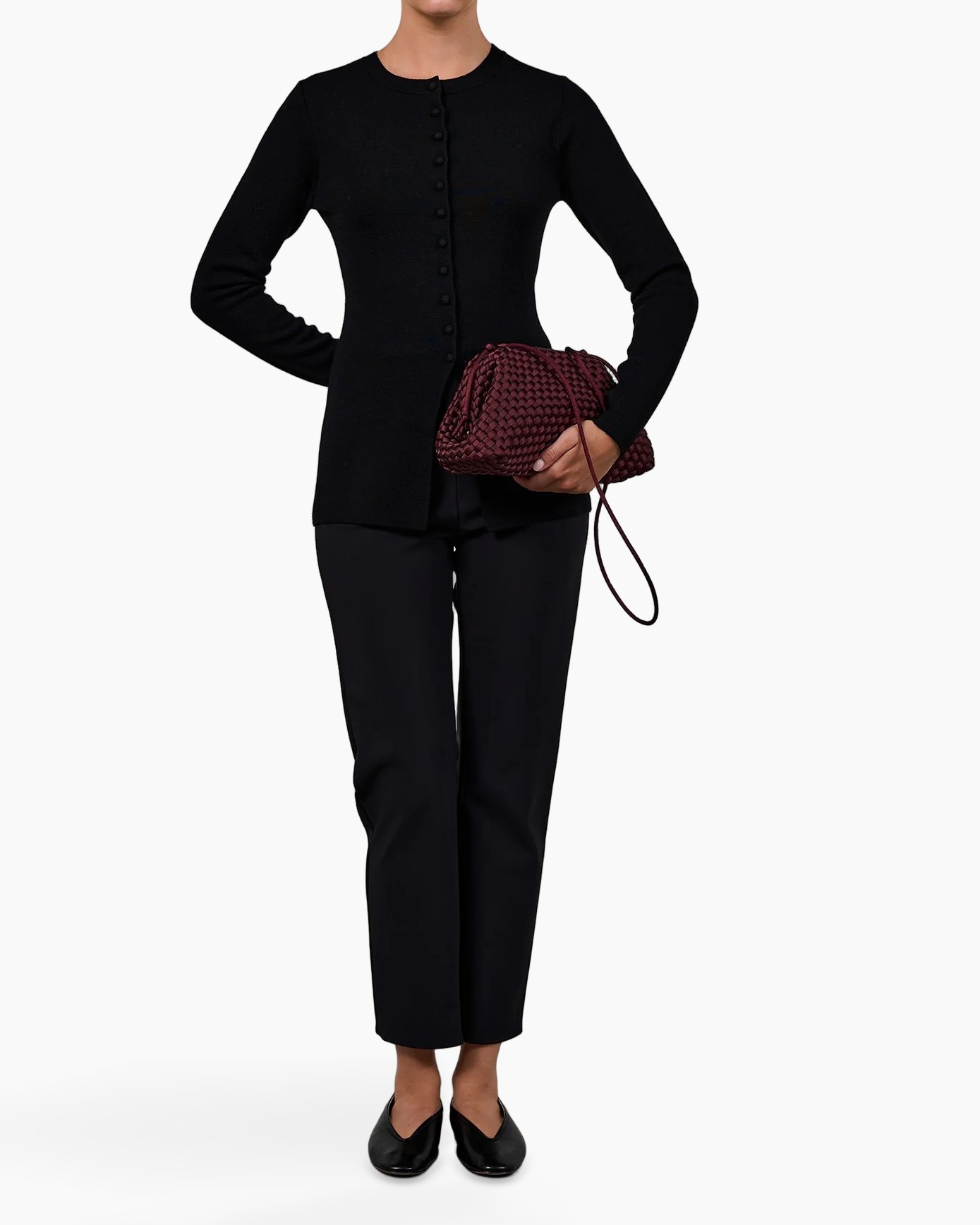 tas, schoudertas, geweven, bordeaux, clutch