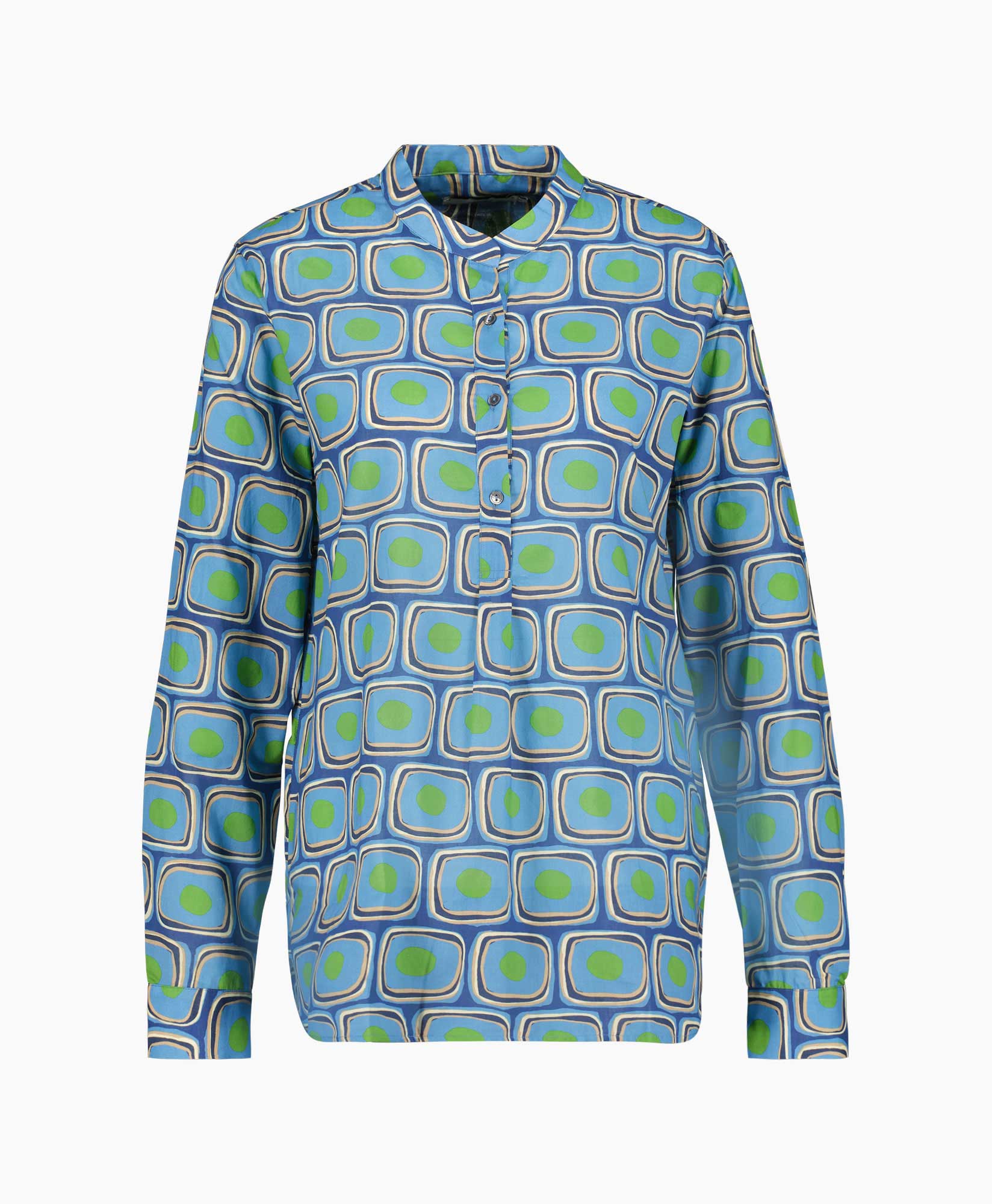 0039 Italy Blouse Janice New212340 Blauw dessin