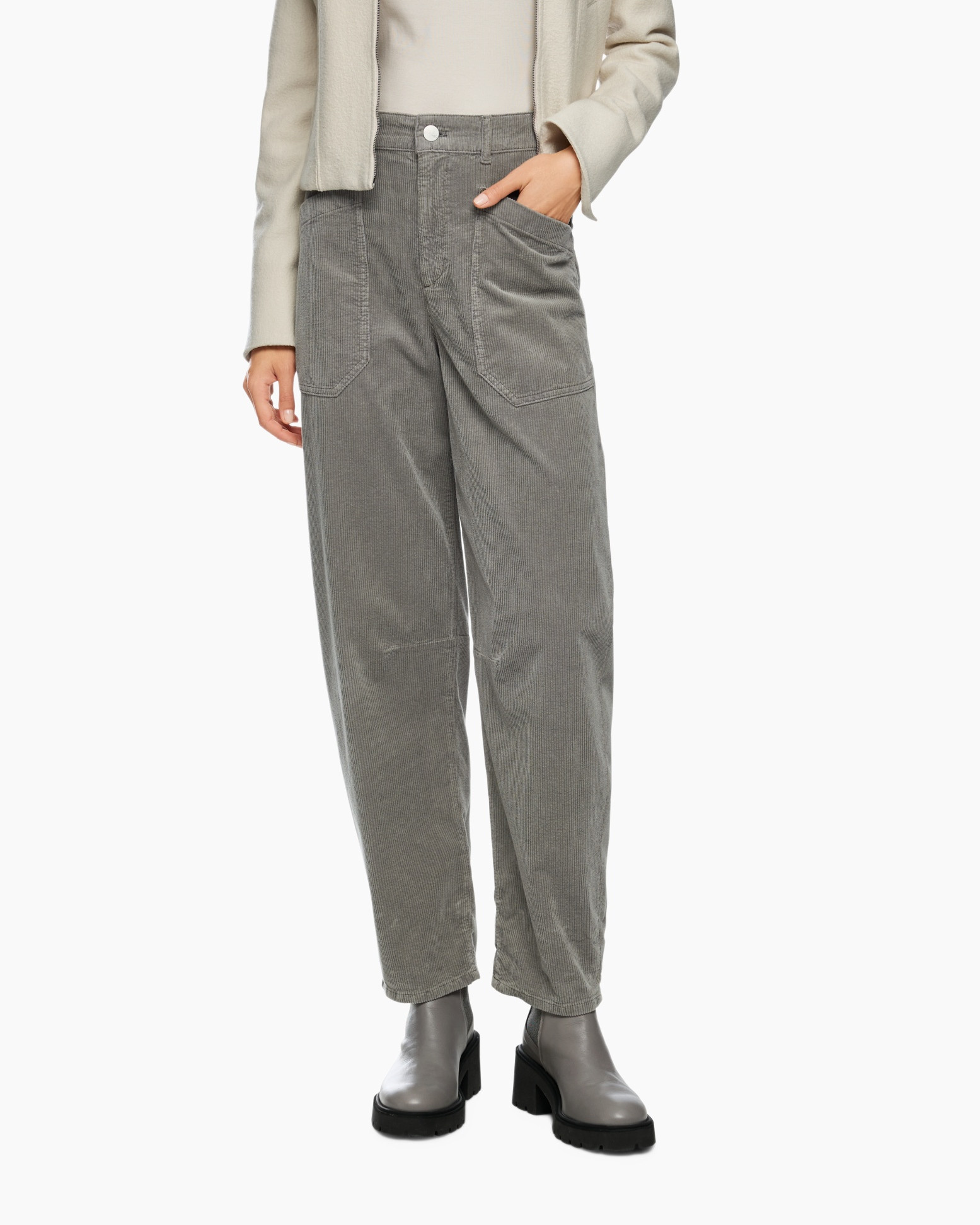 Broek Zp 81.29 W73 midden grijs