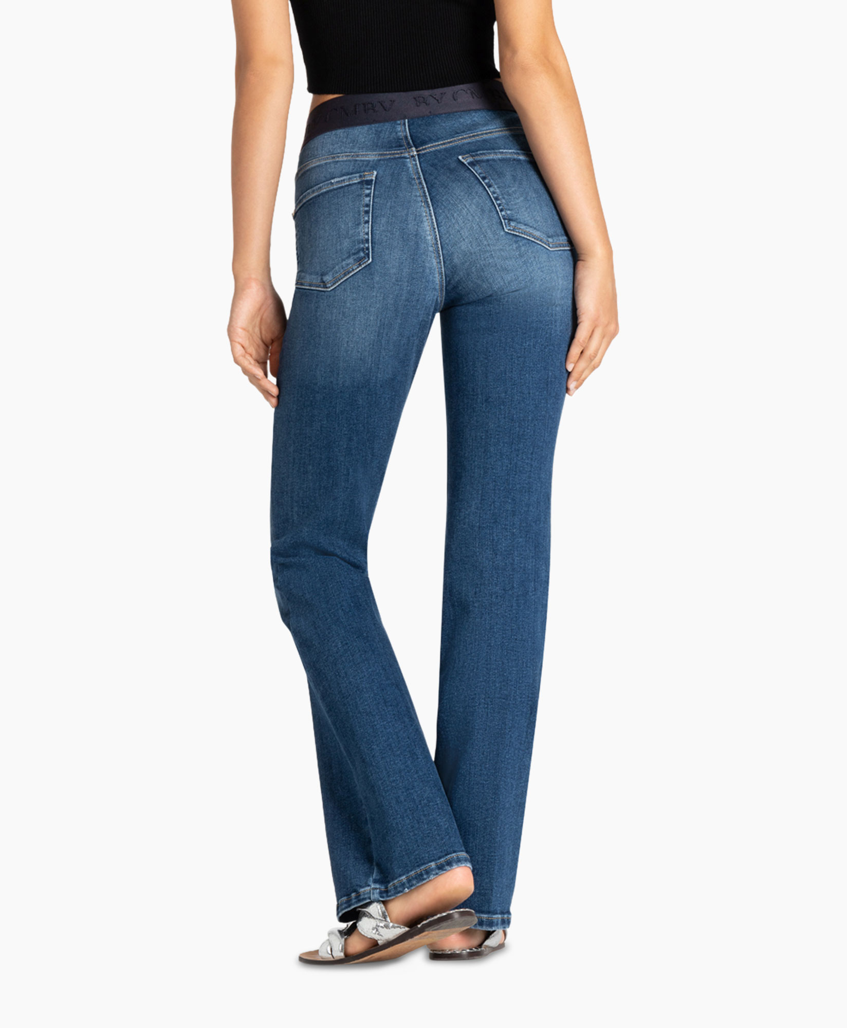 Jeans Philia Flared Shaping Highrise Superstretch midden blauw