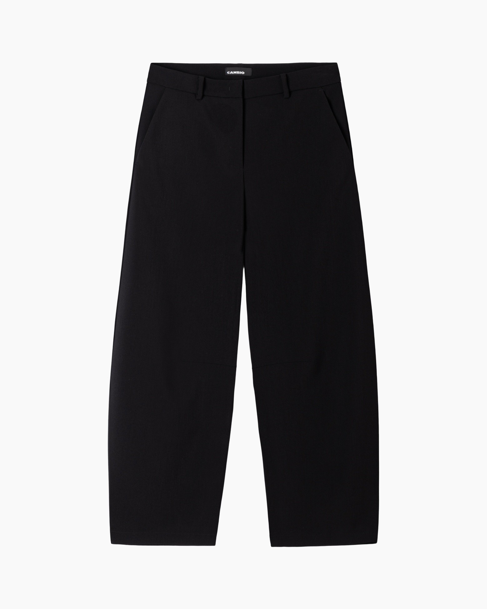 broek, zwart, wijdere stijl, eenvoudig, pantalon
