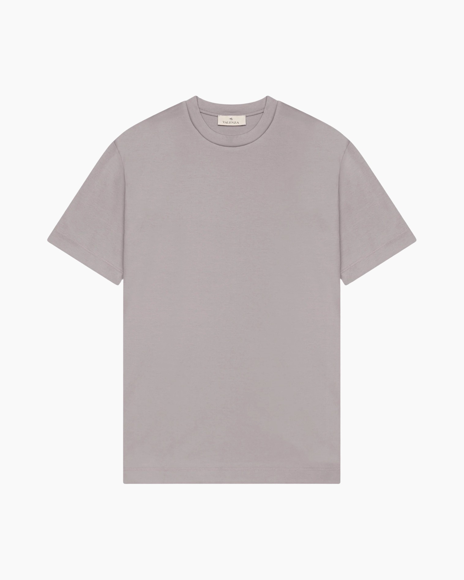 t-shirt, korte mouwen, éénkleur, lichtgrijs, katoen