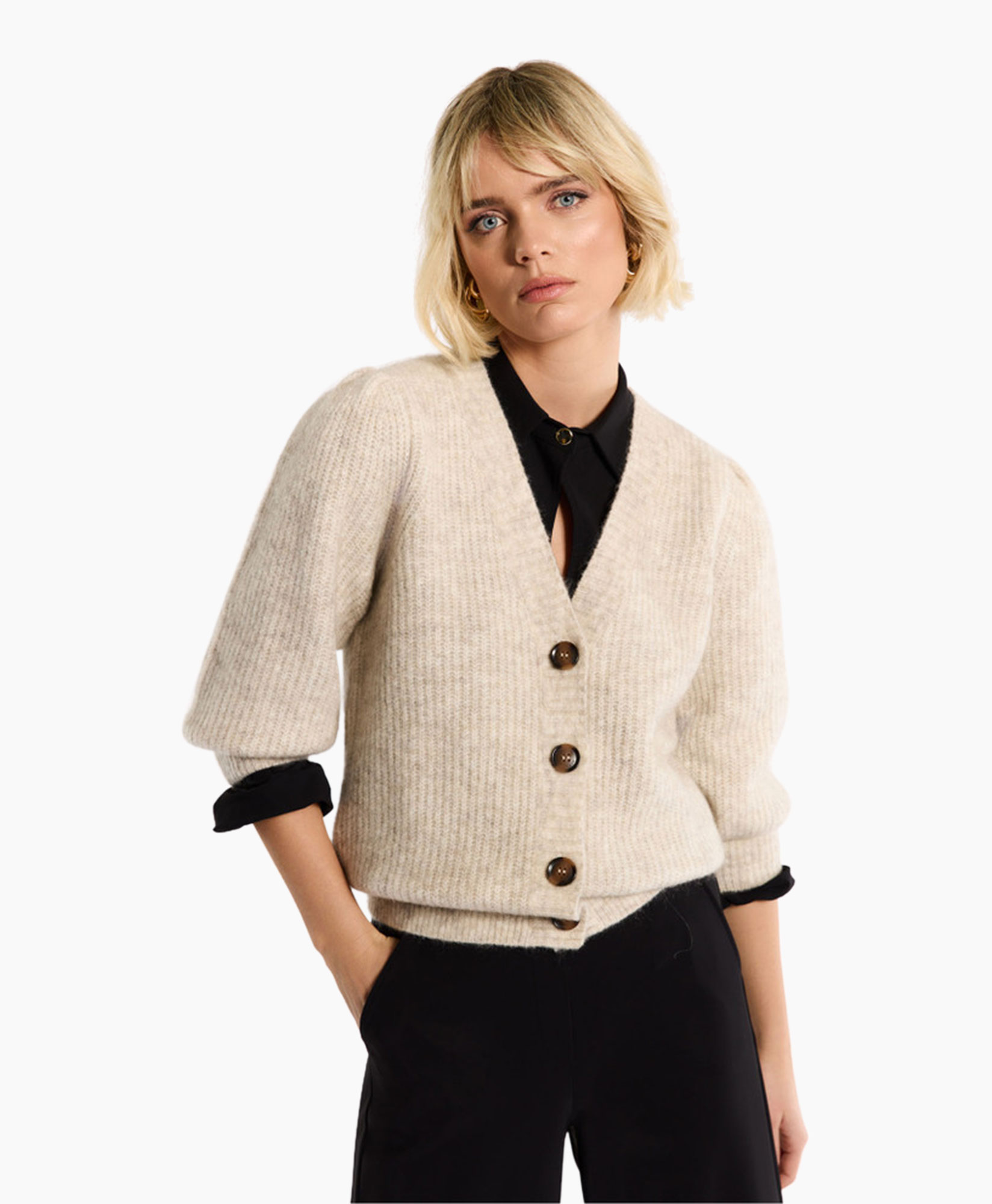 Vest Mandy Mohair Cardigan Zand