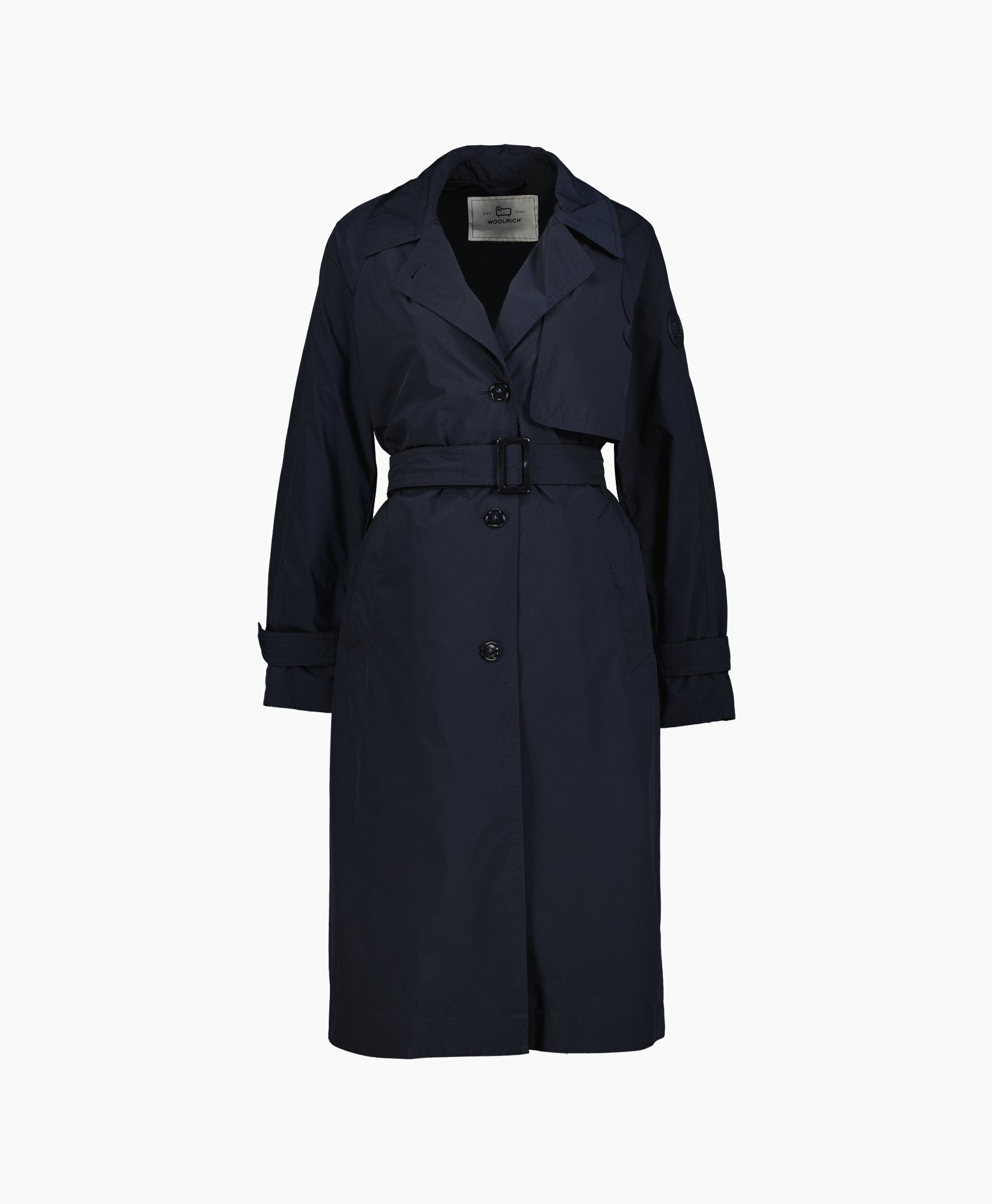 Woolrich  Trenchcoat Summer Donker Blauw