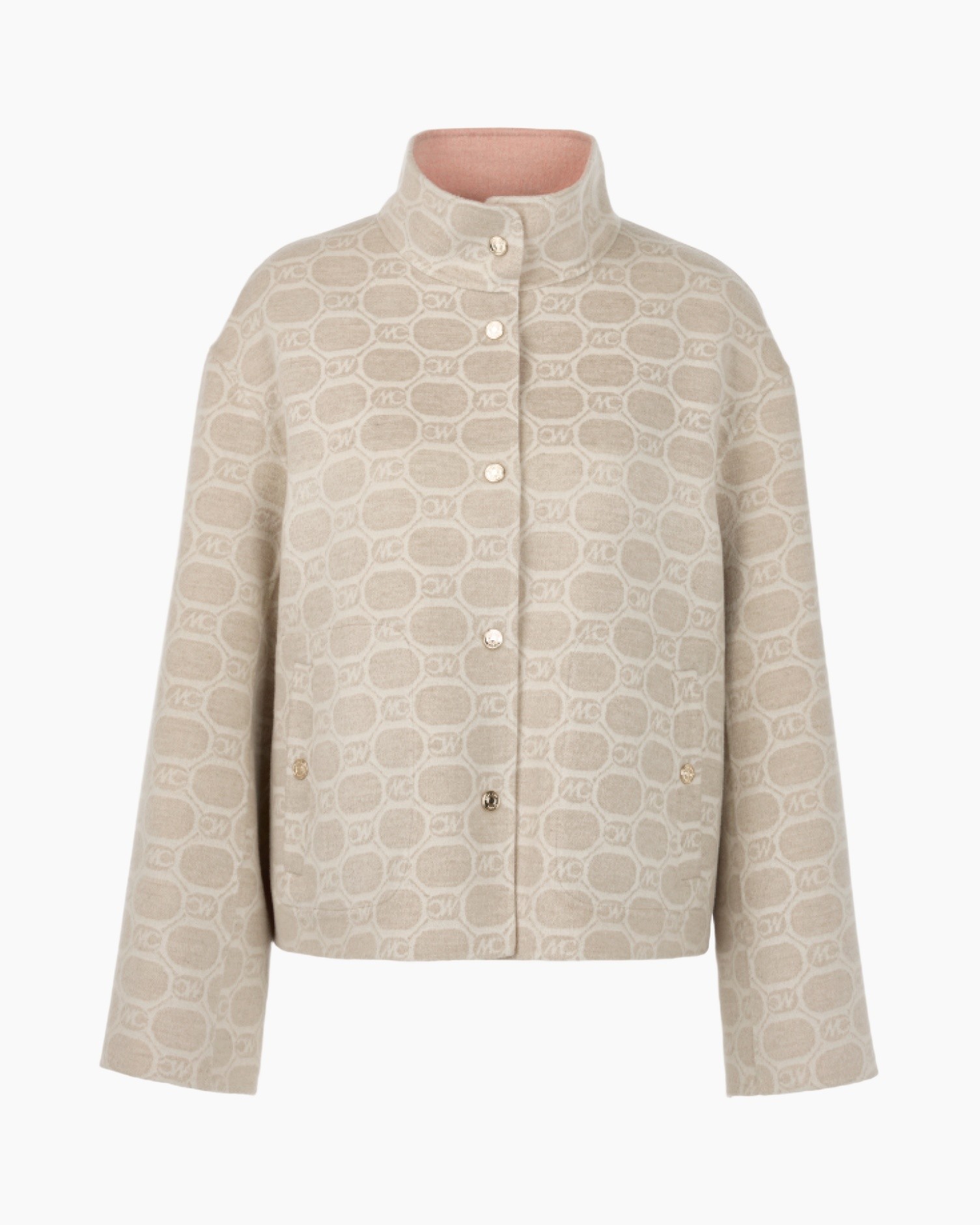 jas, jacke, muster, beige, knopen