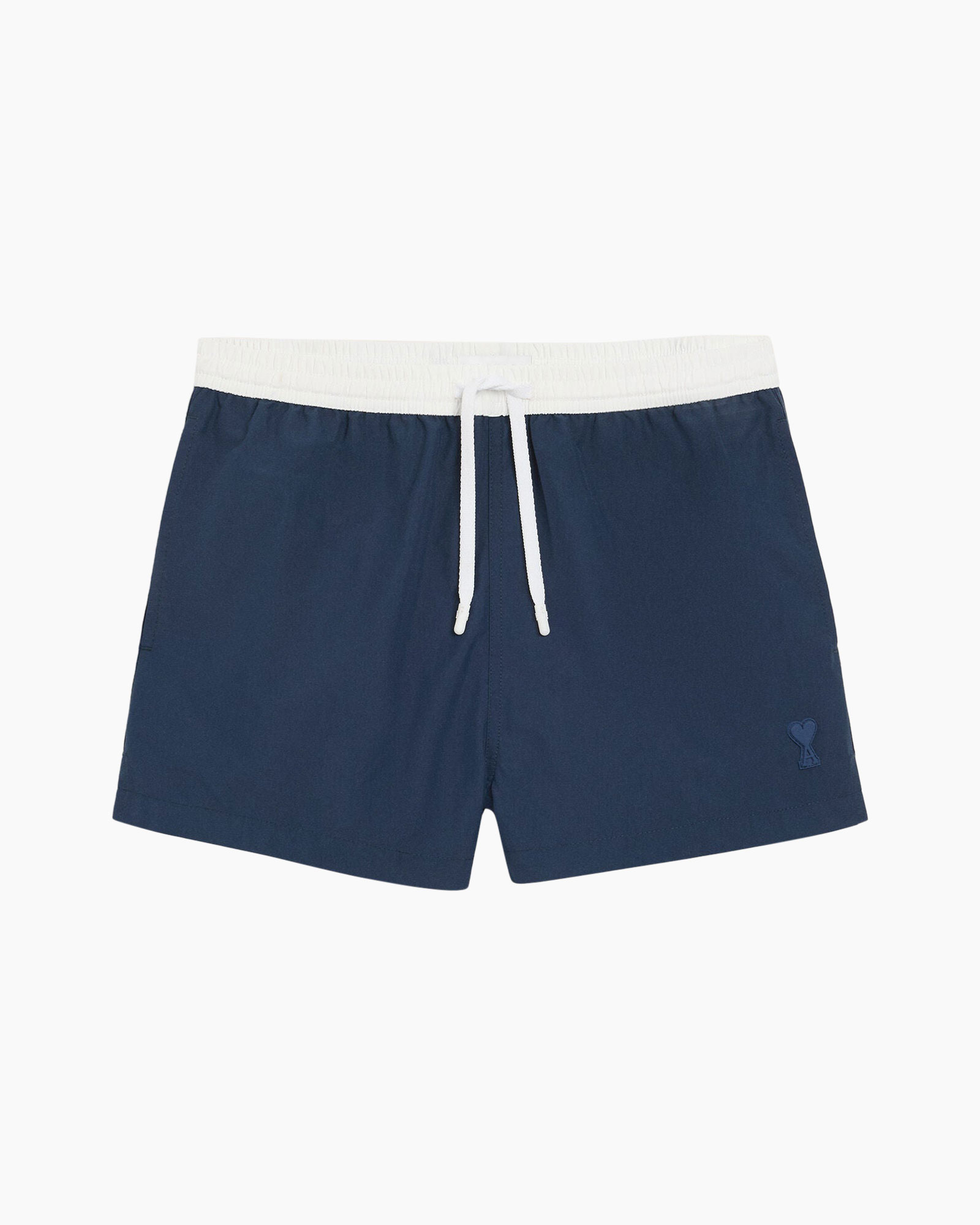 swimwear, shorts, navy, drawstring, plain