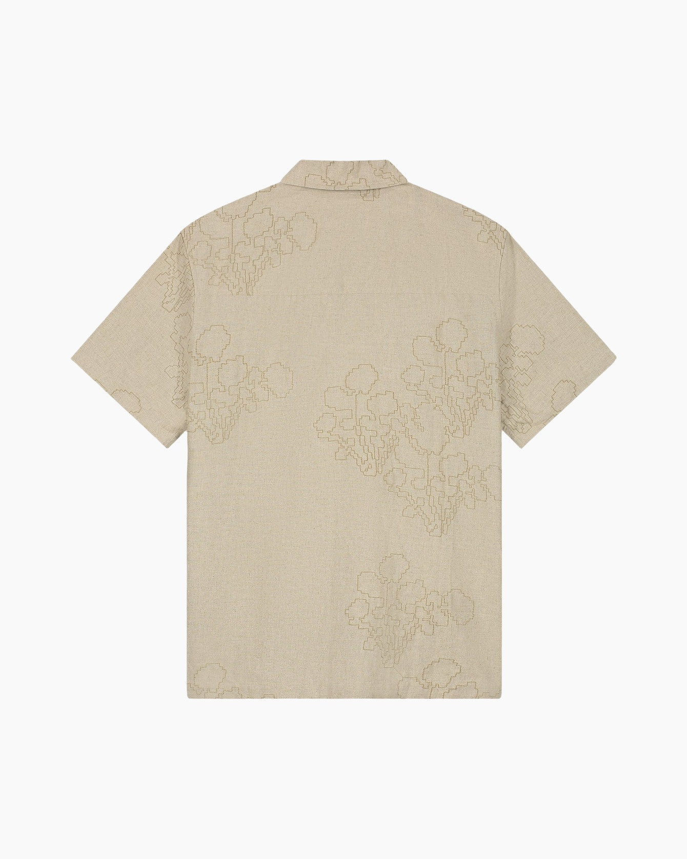 mouwloos korte mouwen, beige, broek?, floral patroon, kraag
