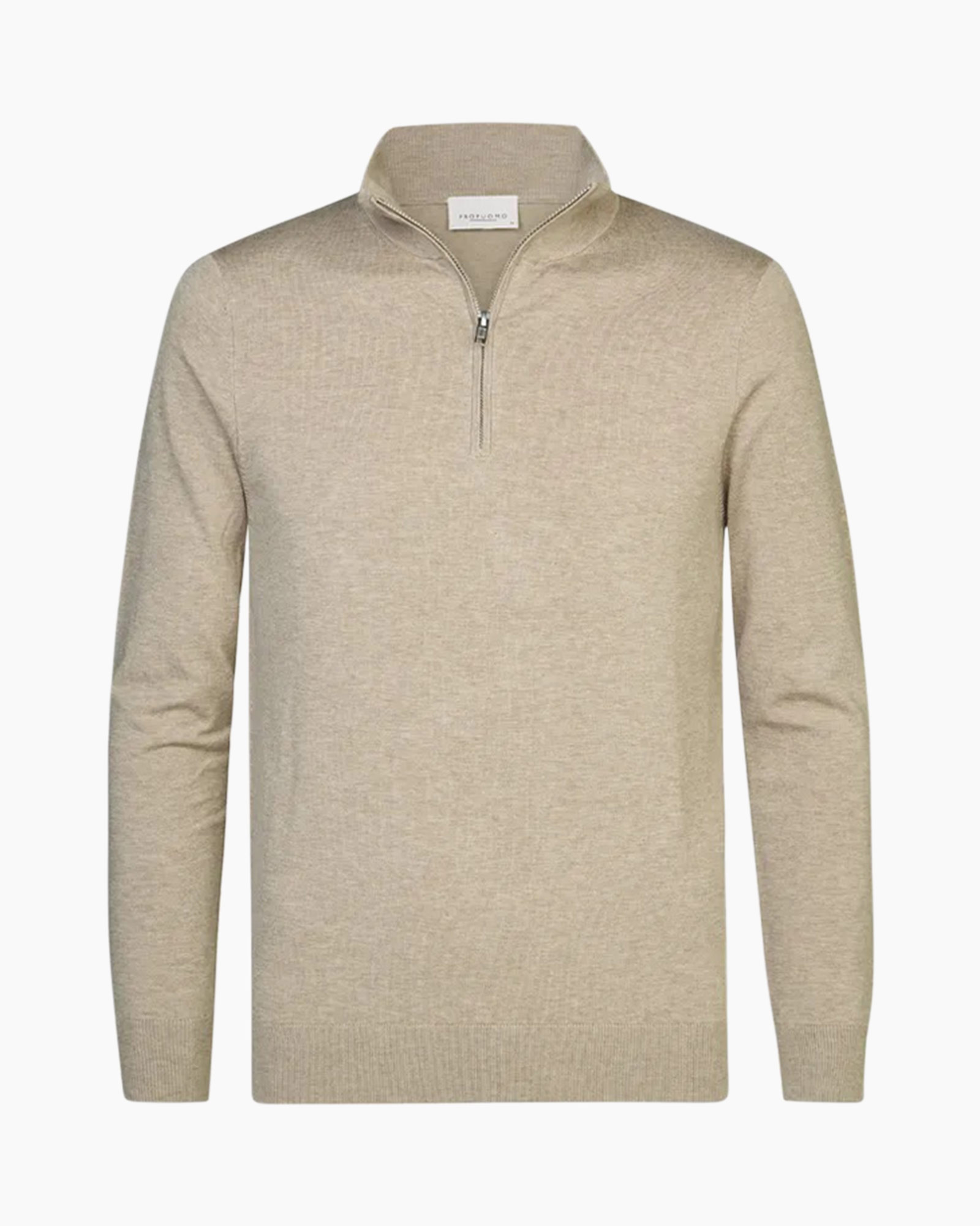 Pullover Halfzip Beige