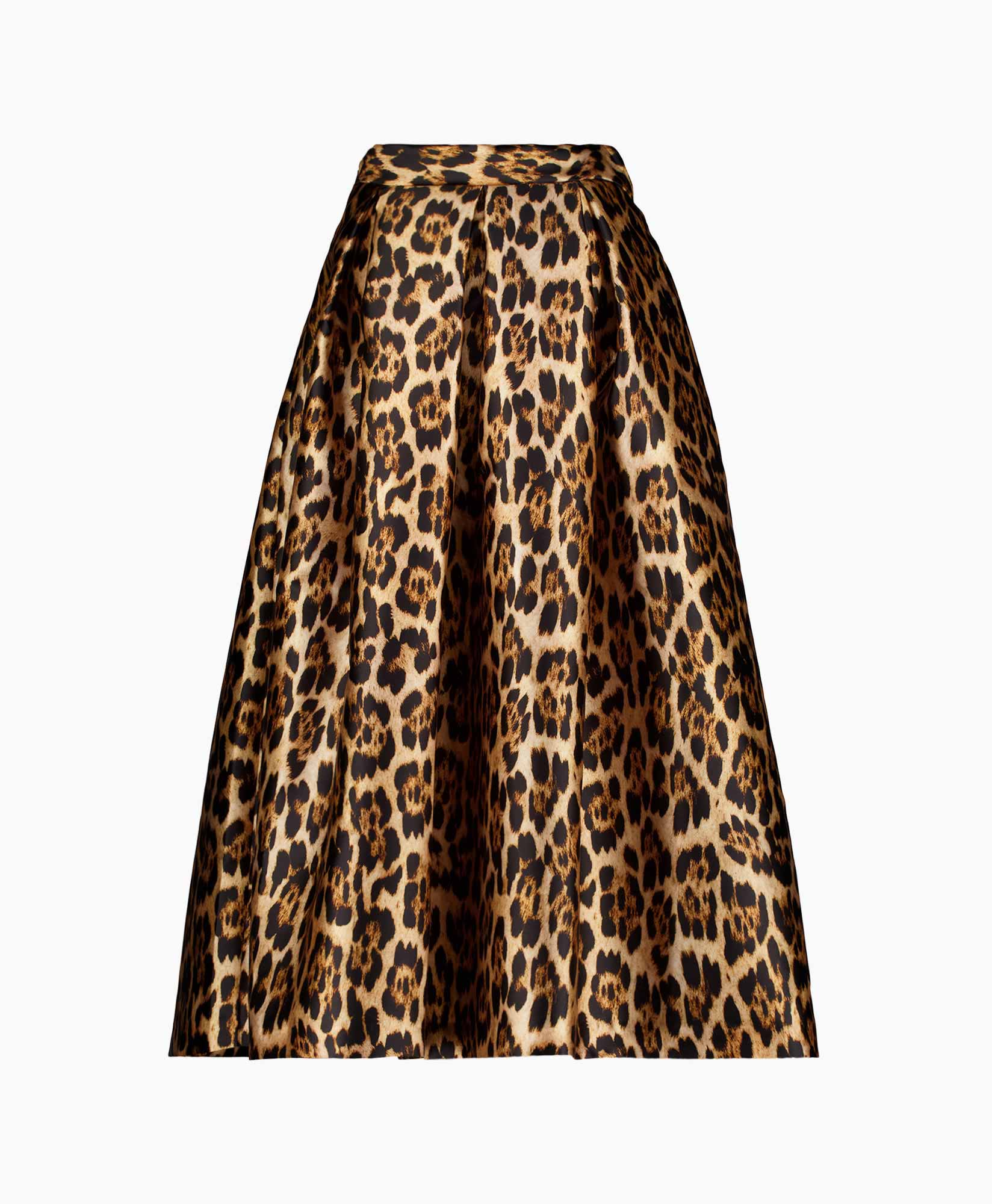 Midi Rok Dames Panterprint Rok Midi Rok Leopard Bruin