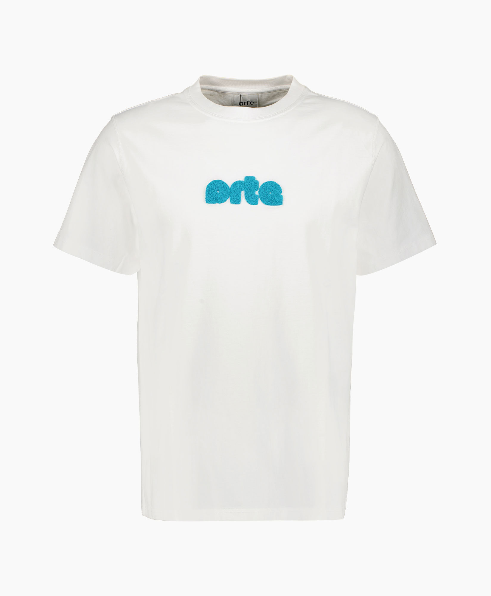 Arte Antwerp T-shirt Korte Mouw Front Chenille Log Wit