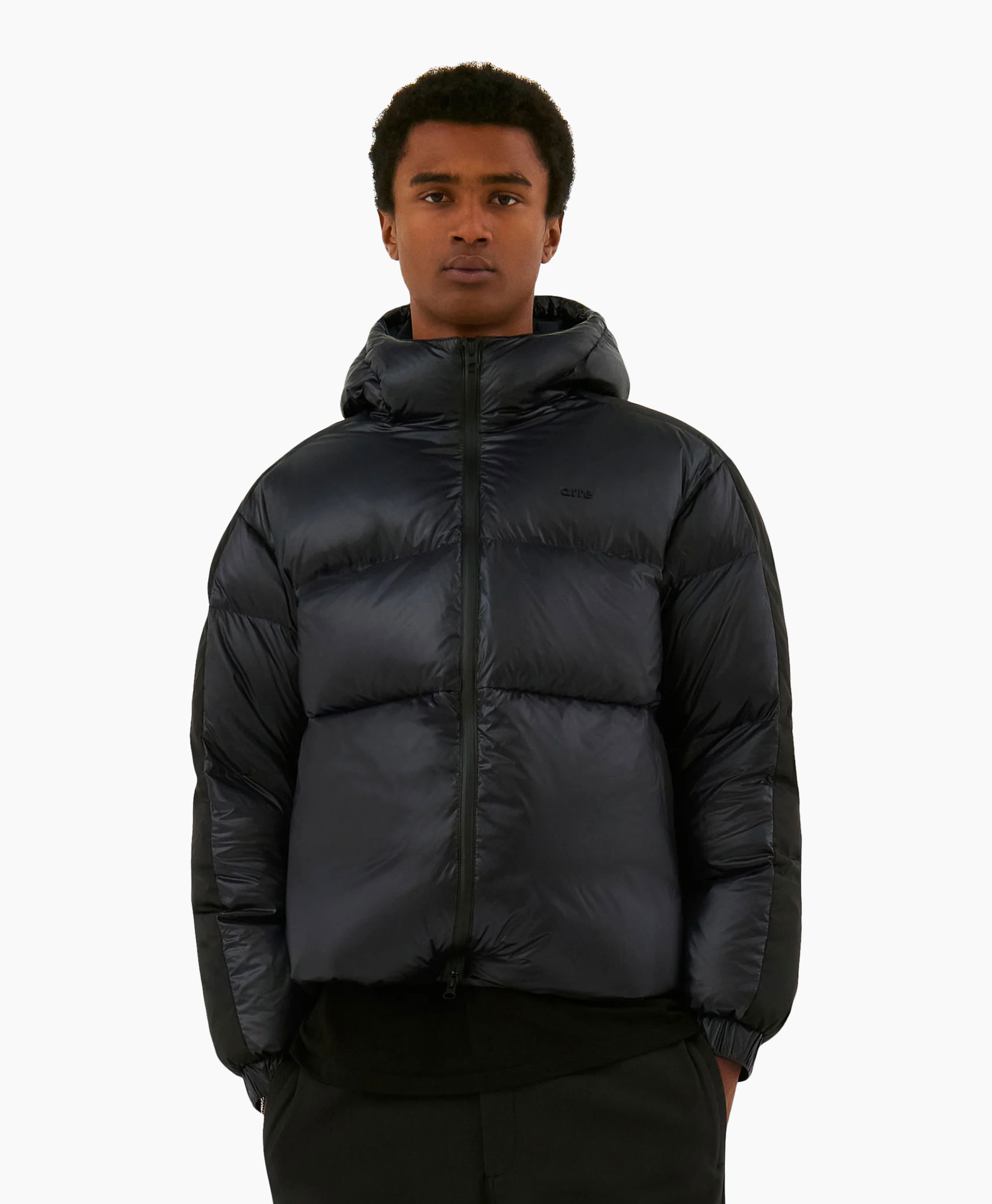 Gewatteerde Jas Shiny Mat Puffer Zwart