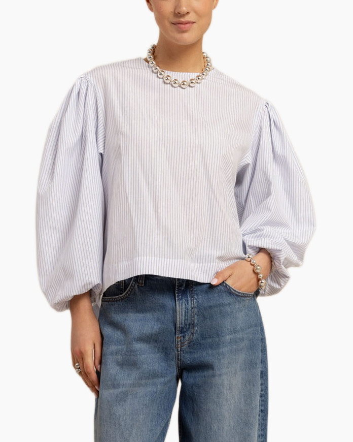 Blouse, Shirt, Jeans, Ketting, Persoon