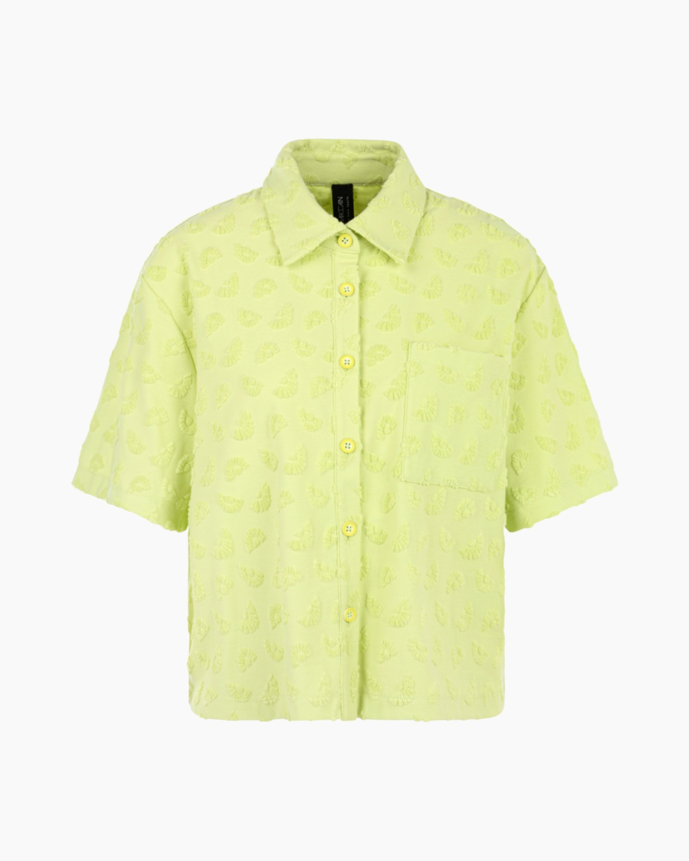 hemd, korte mouw, knopsluiting, heldere kleur, zak