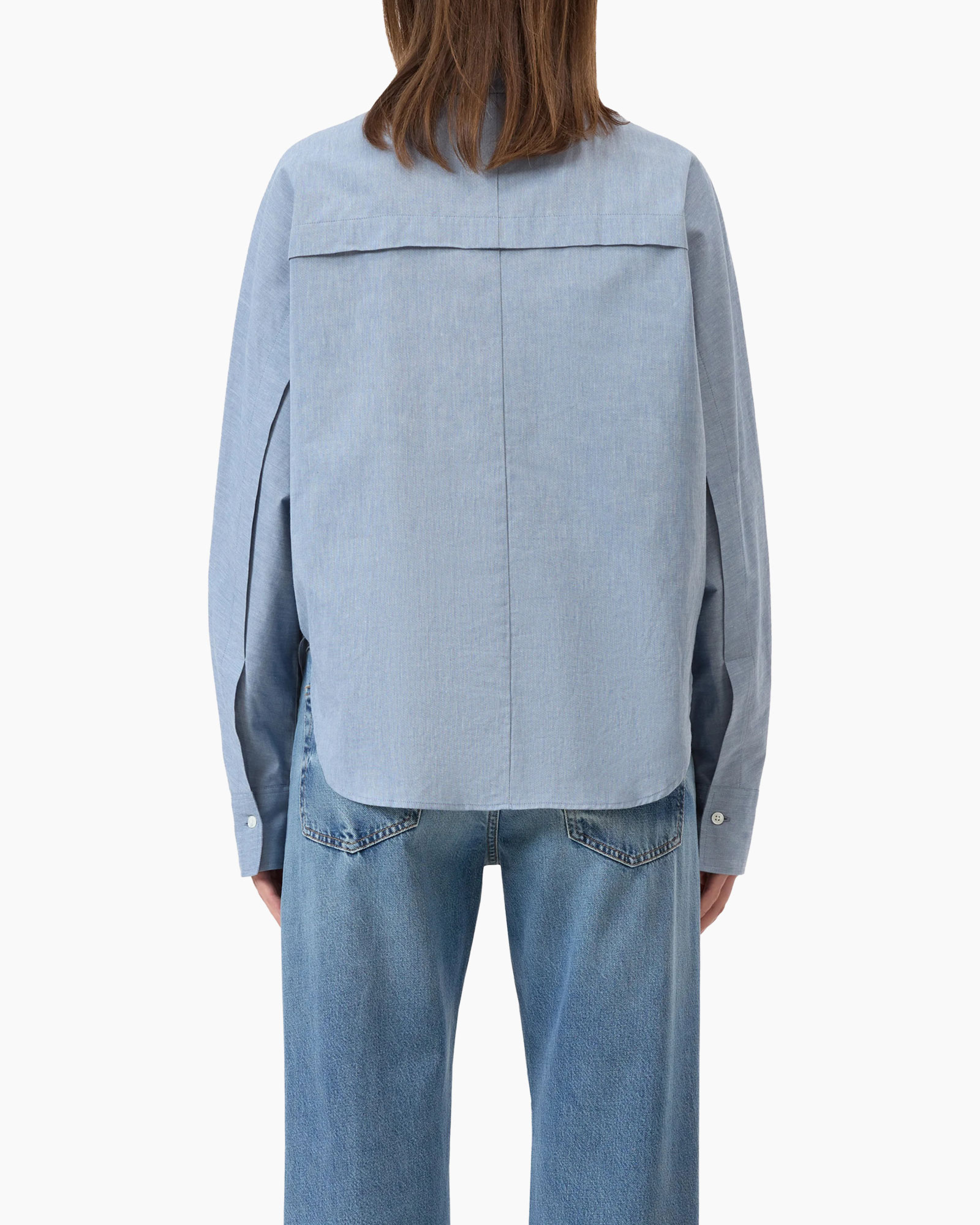 Blouse Pleated Blauw