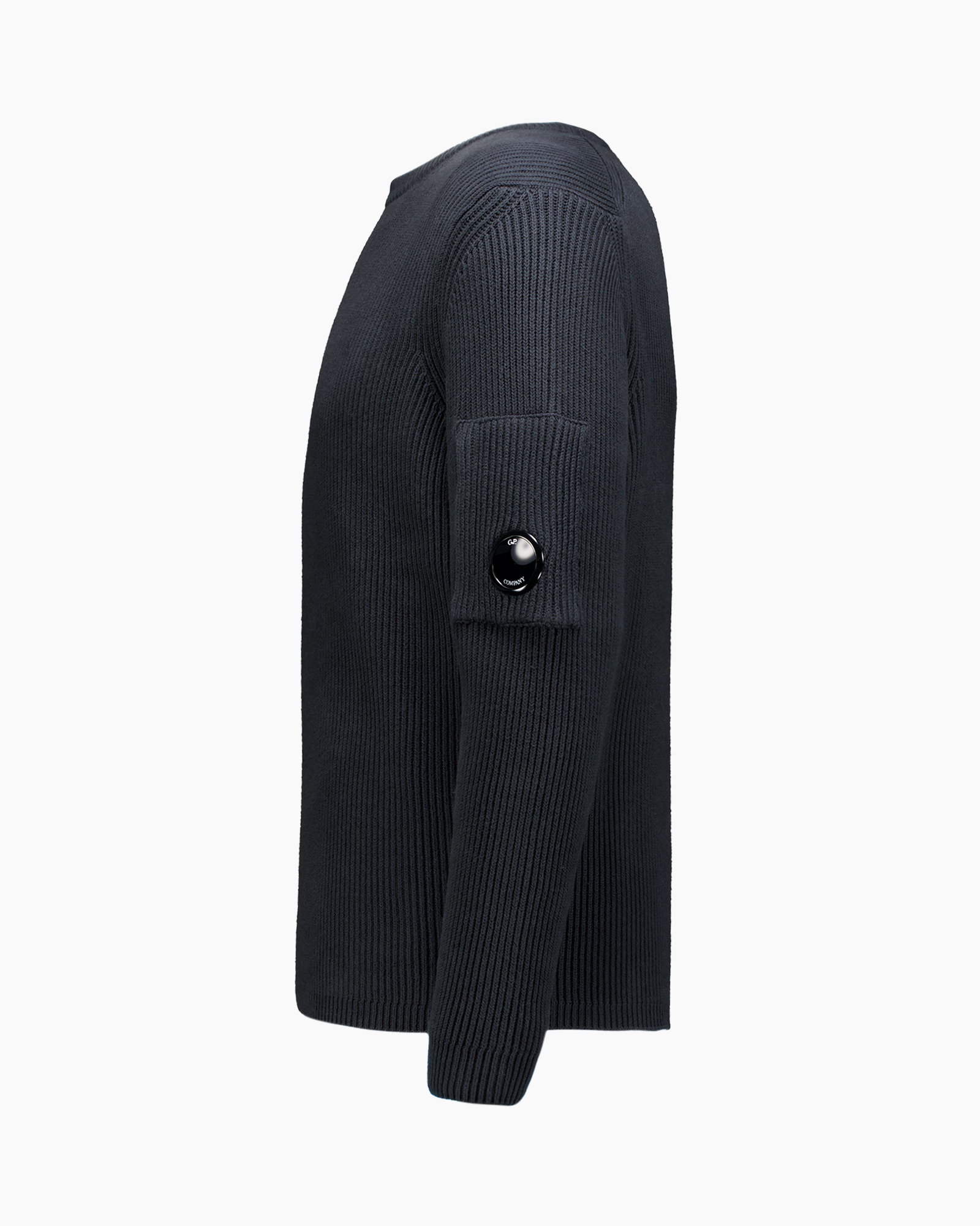 Gebreide Trui Full Rib Crewneck Sweater Antraciet