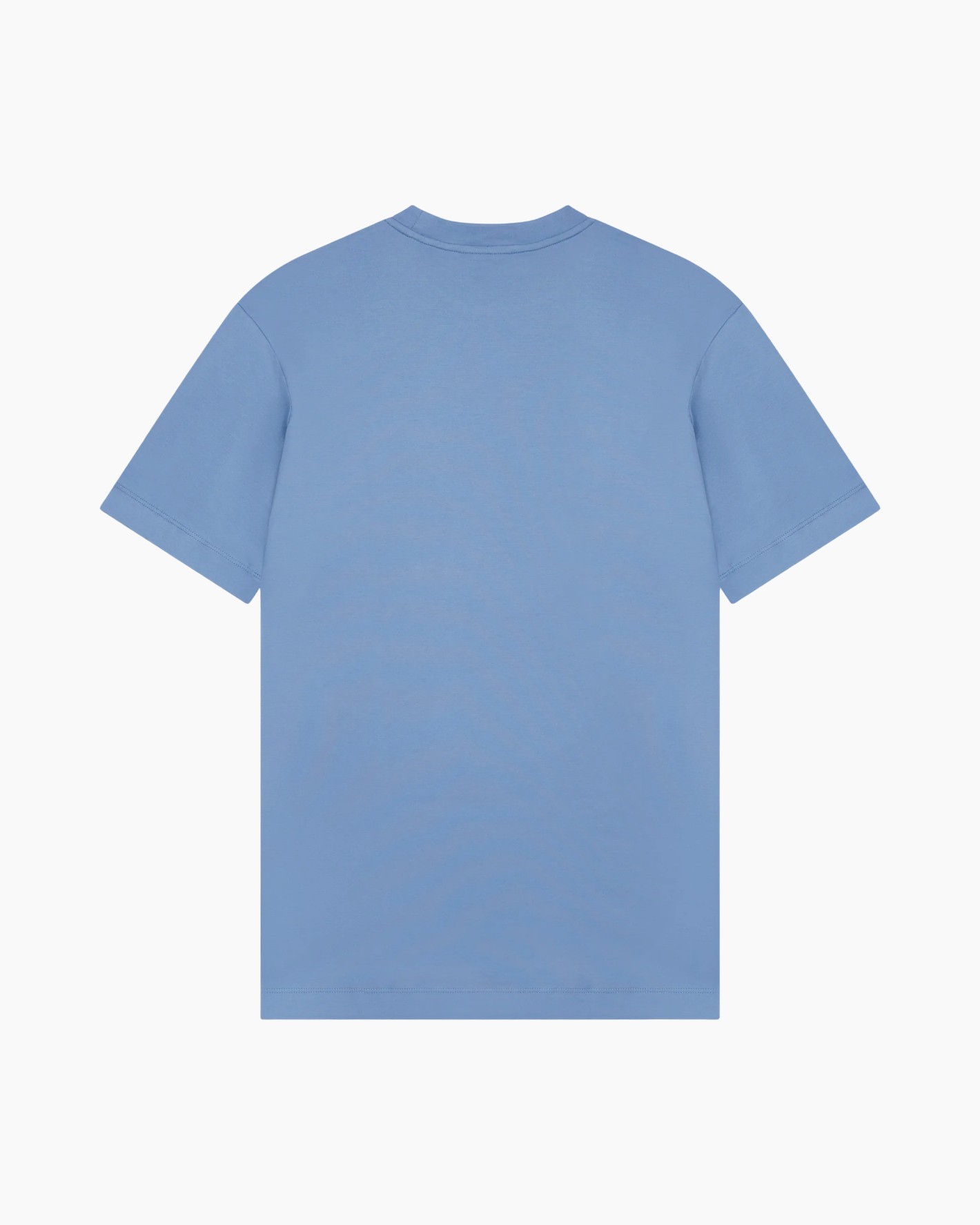 t-shirt, korte mouwen, blauw, katoen, effen