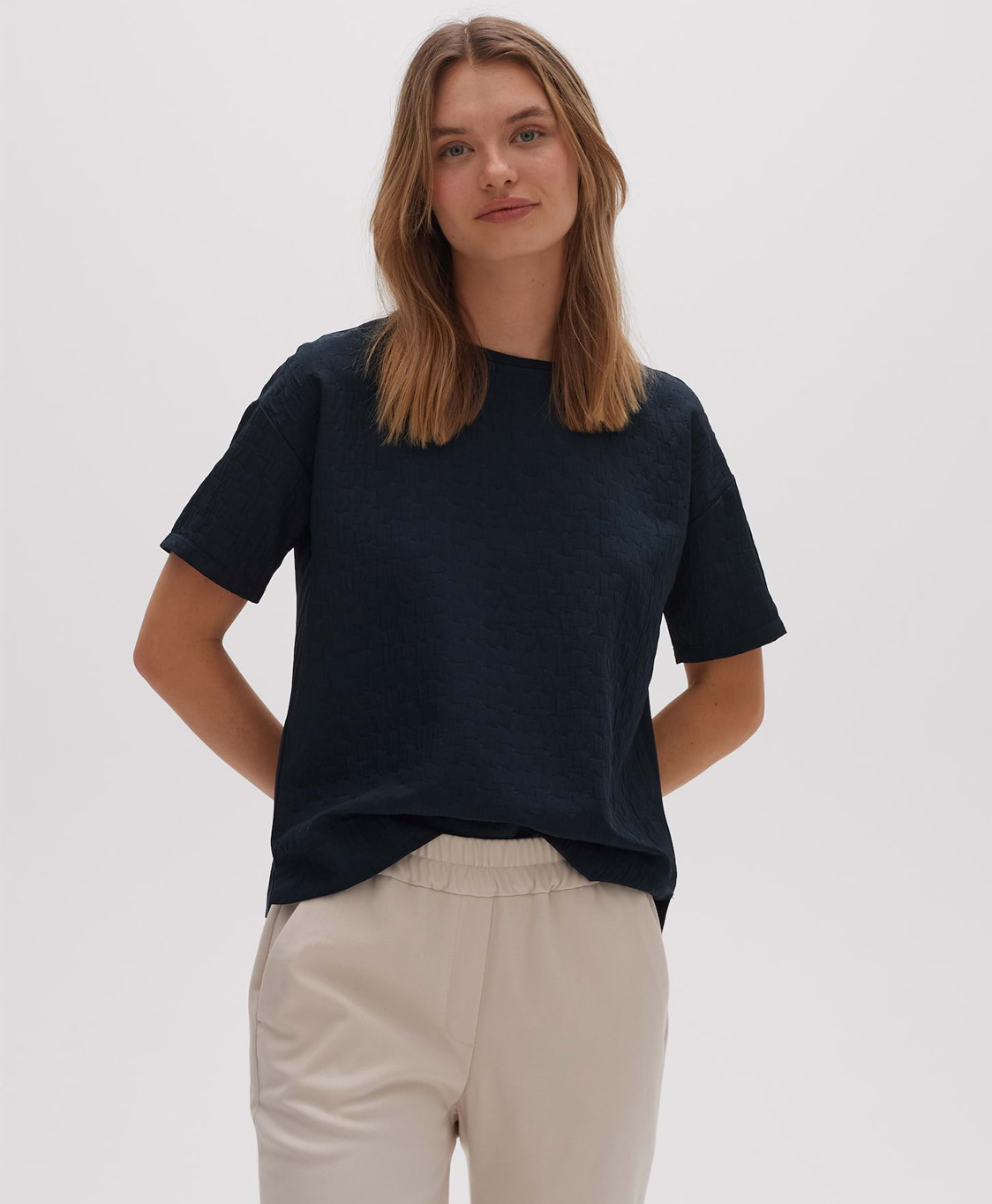 Opus Top Sellona Abstract Blauw
