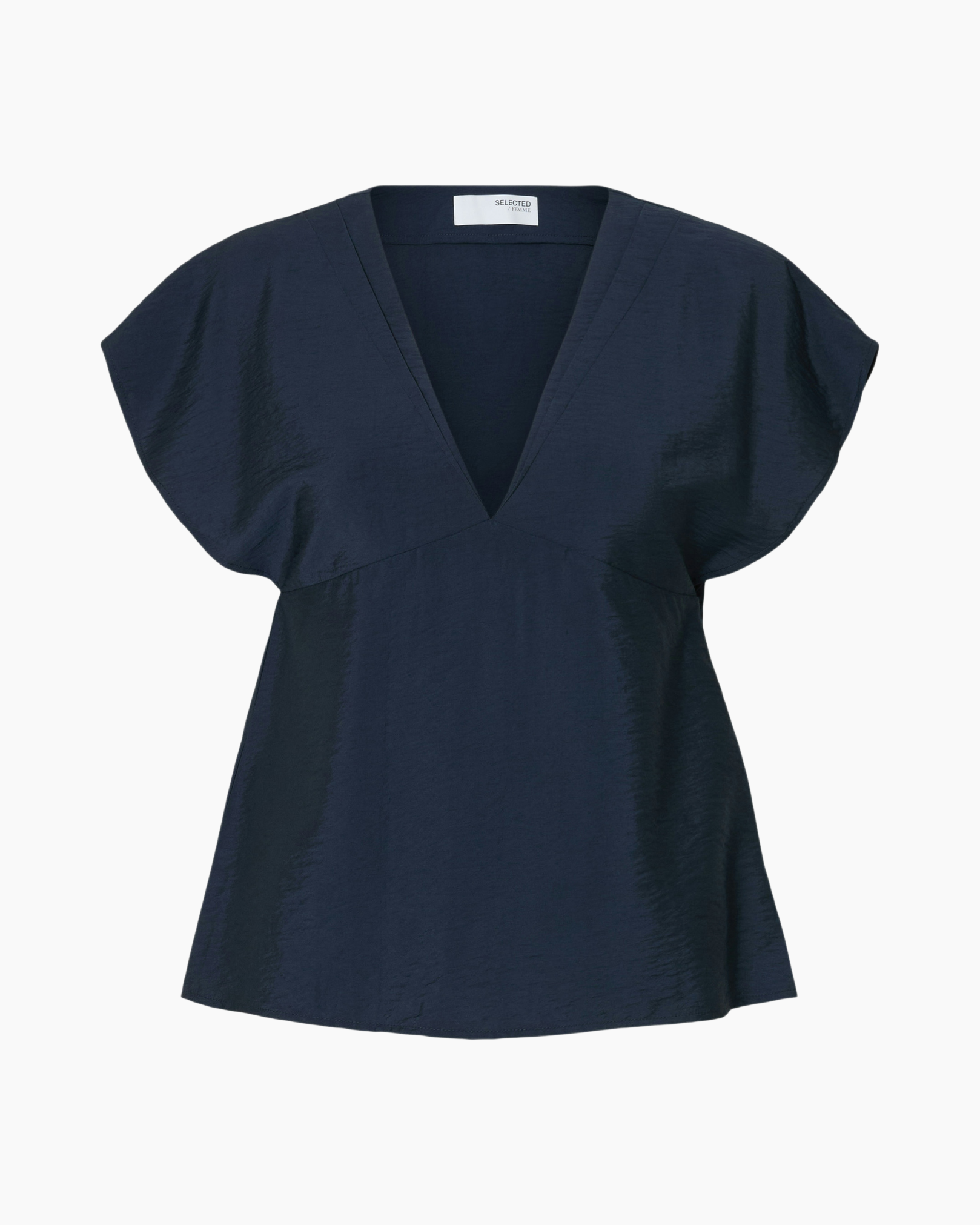 Top Cala Ss V-neck Top Ex Grijs