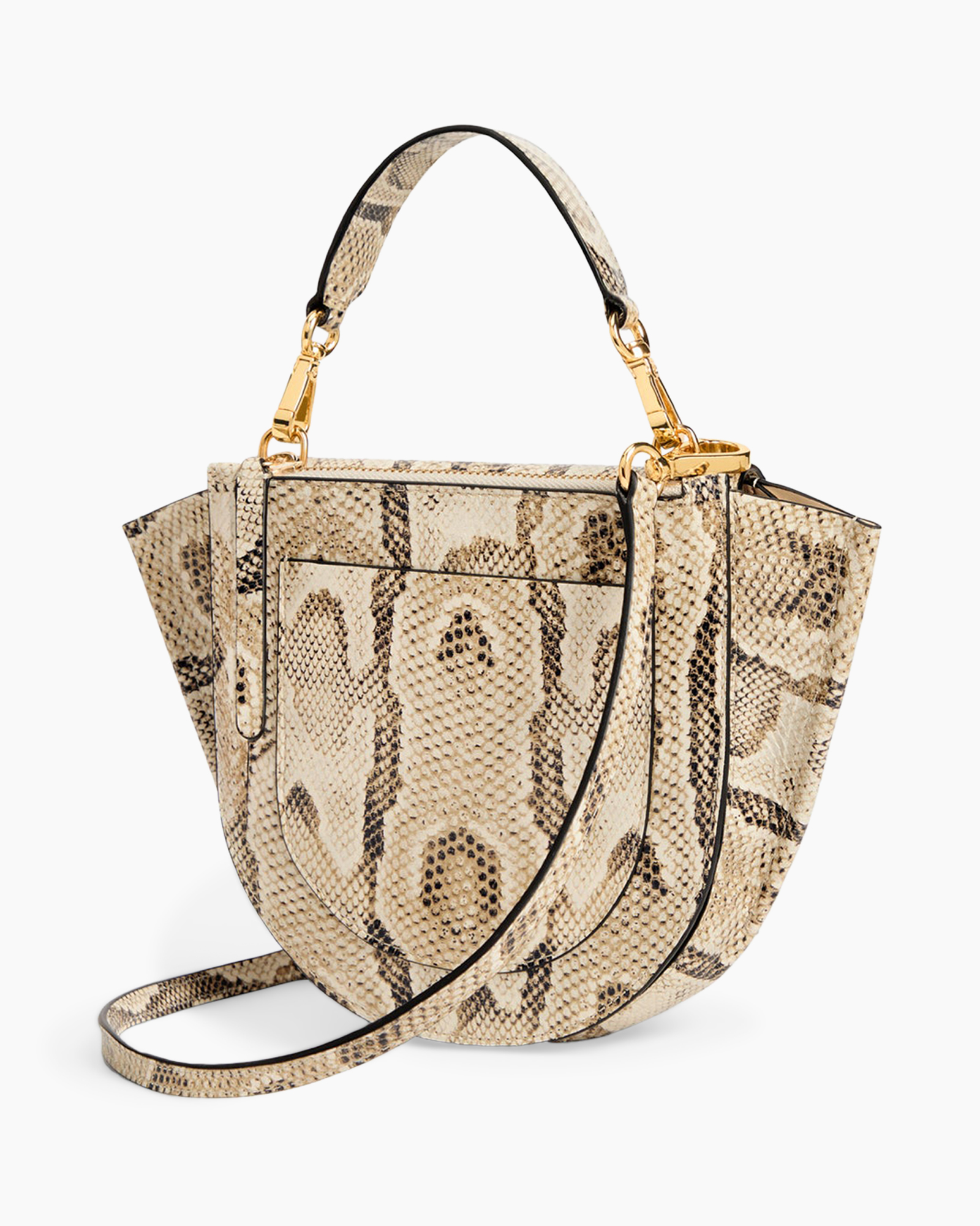 handtas, slangenprint, beige, goud hardware, bovenhandvat