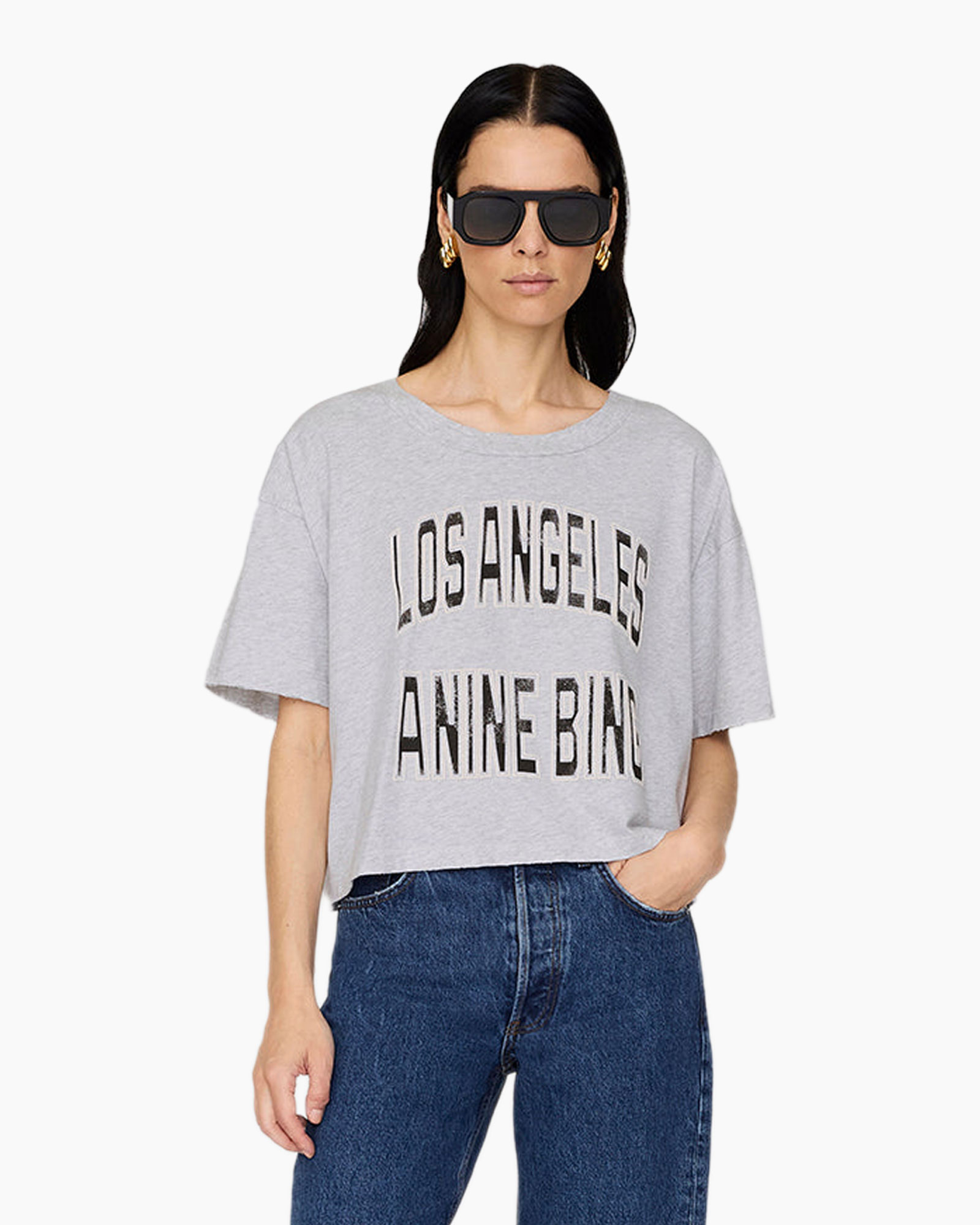 T-shirt Korte Mouw Johnny Grijs