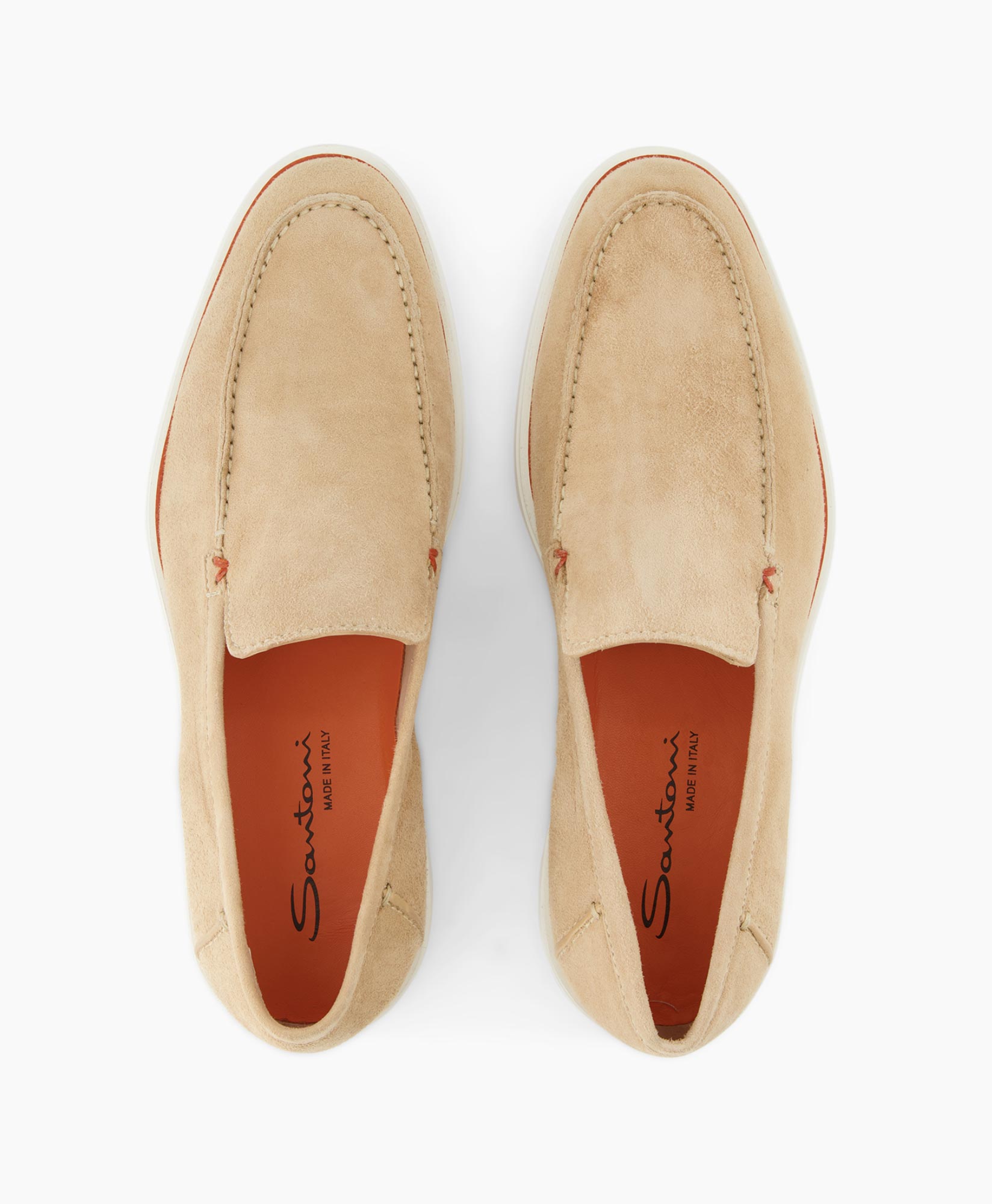 Santoni Loafer Drain Barsykse Beige