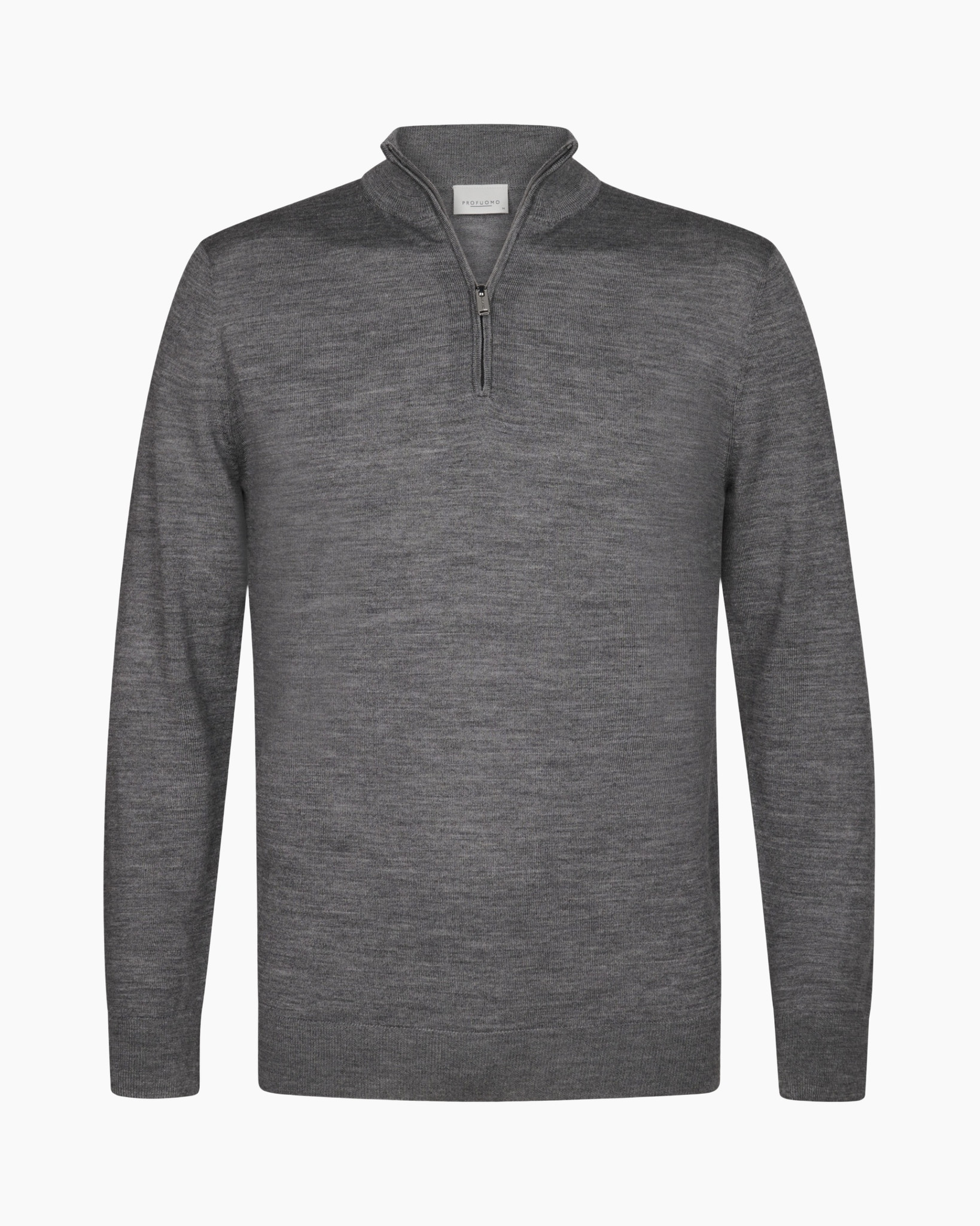 pull-over, halve-rits, grijs, brei, trui